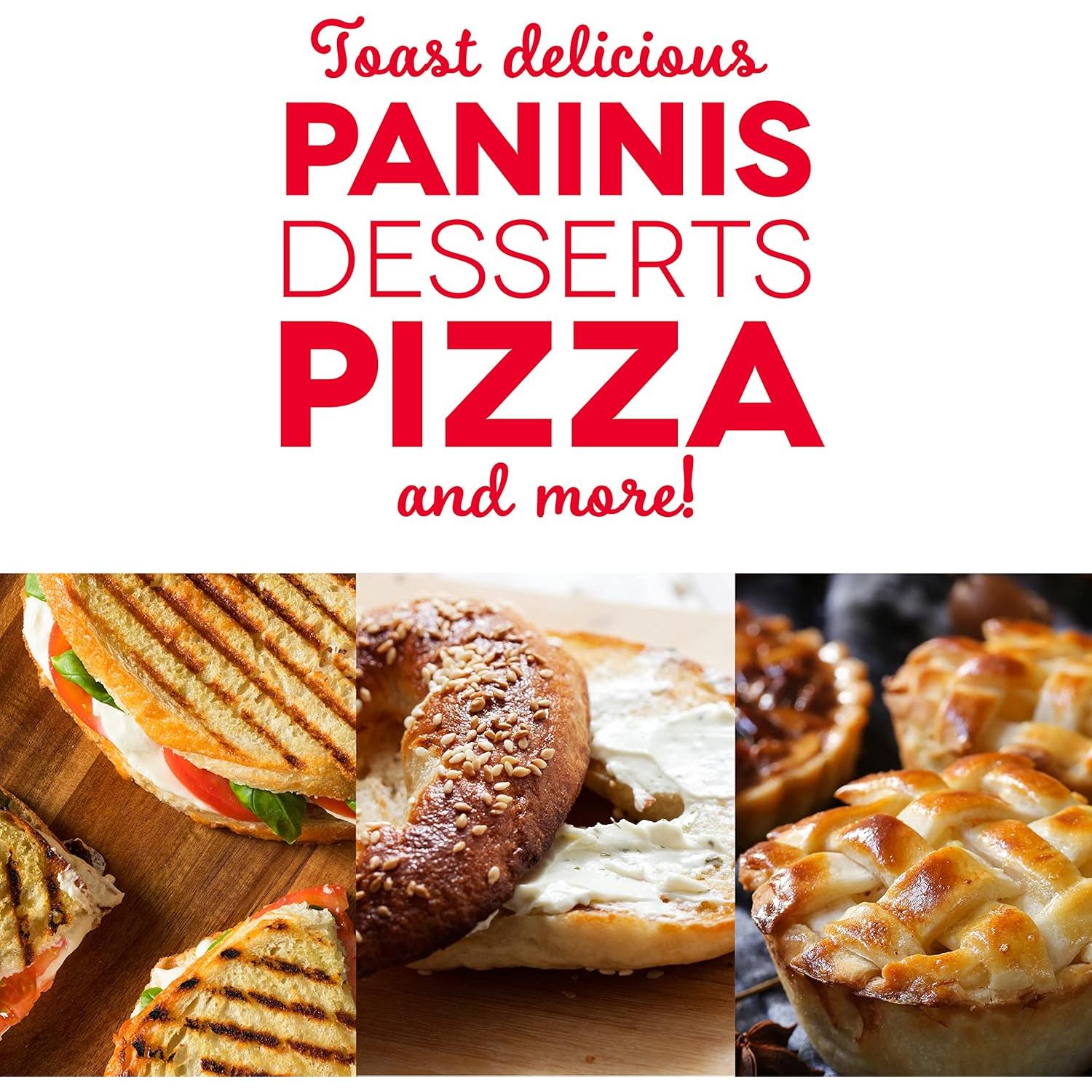 Horno Tostador Mini DASH Rosa 550W para Pan y Galletas