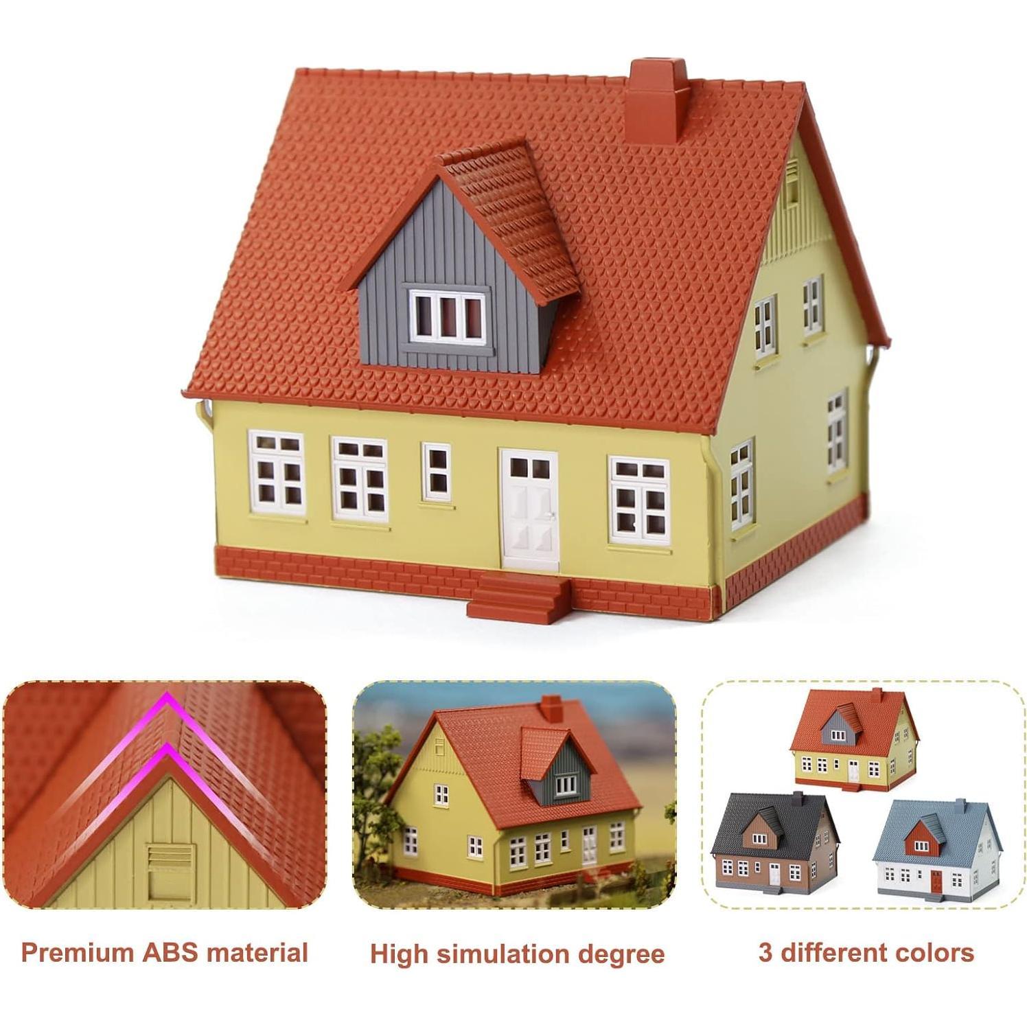 Casa modelo de pueblo escala N JZN02Br 5,51x4,80x5 cm