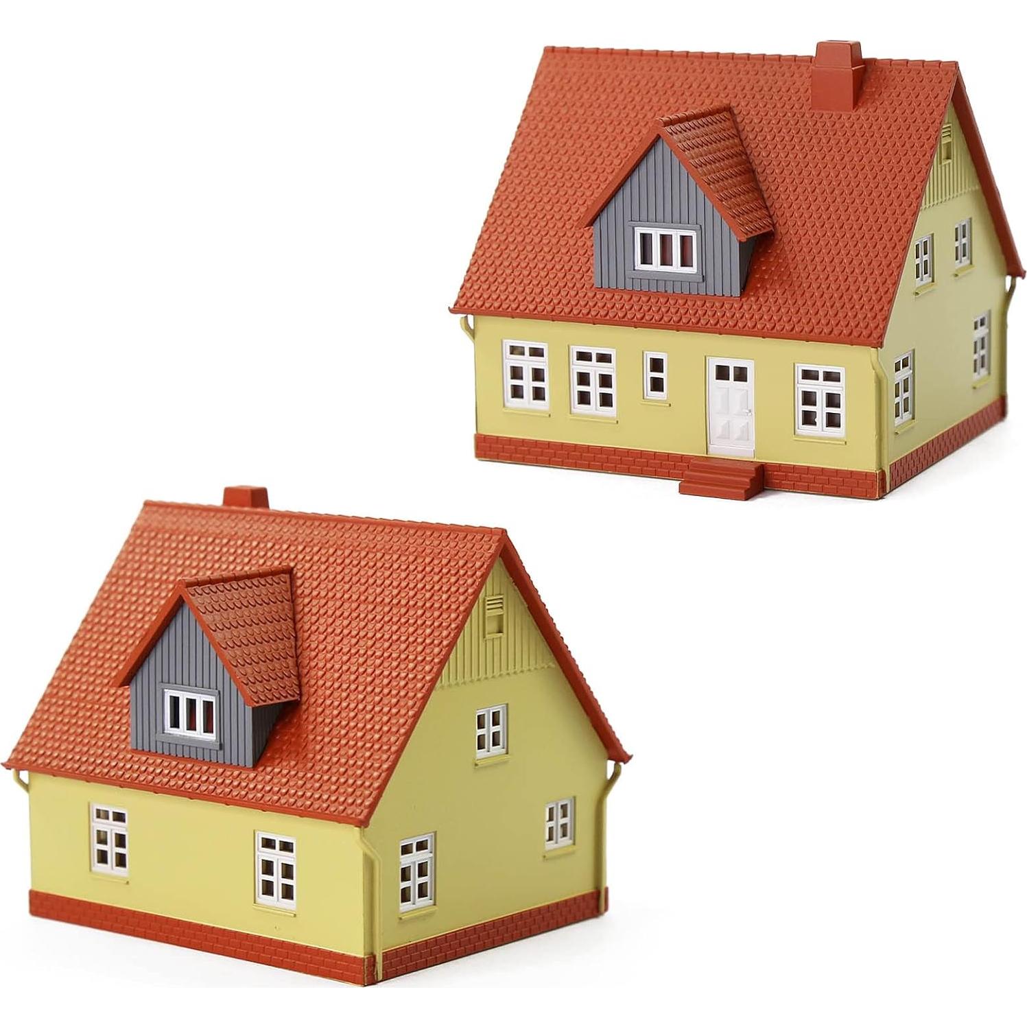 Casa modelo de pueblo escala N JZN02Br 5,51x4,80x5 cm