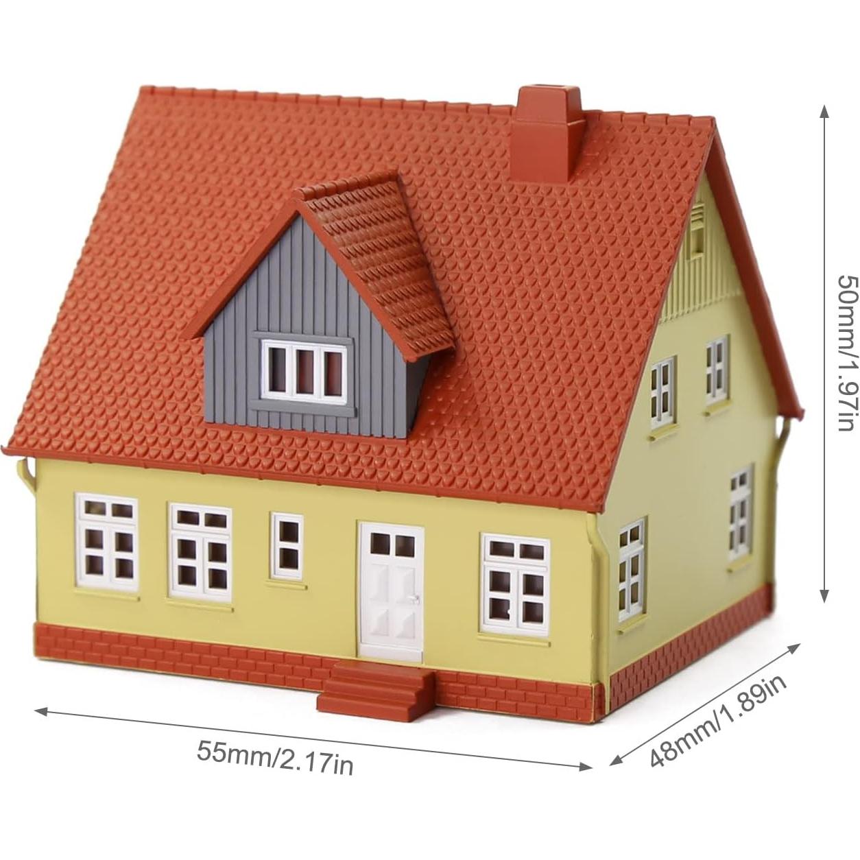 Casa modelo de pueblo escala N JZN02Br 5,51x4,80x5 cm