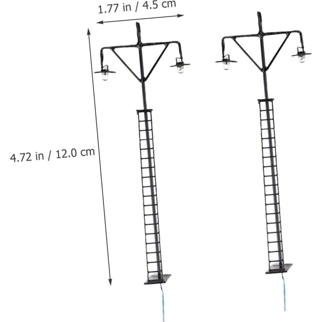 Mini Lámparas de Ferrocarril STOBOK 2 Pcs 12x4.5 cm