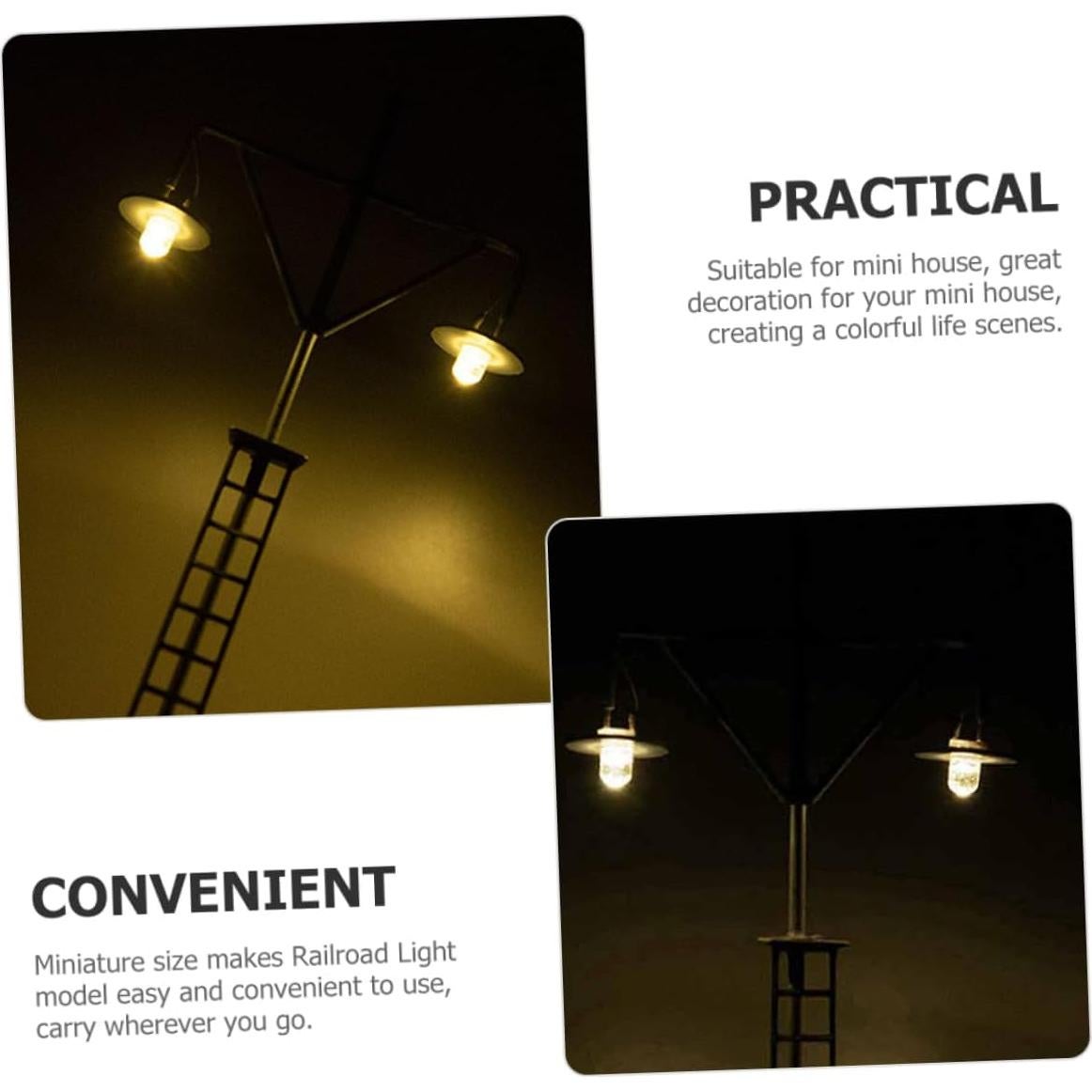 Mini Lámparas de Ferrocarril STOBOK 2 Pcs 12x4.5 cm
