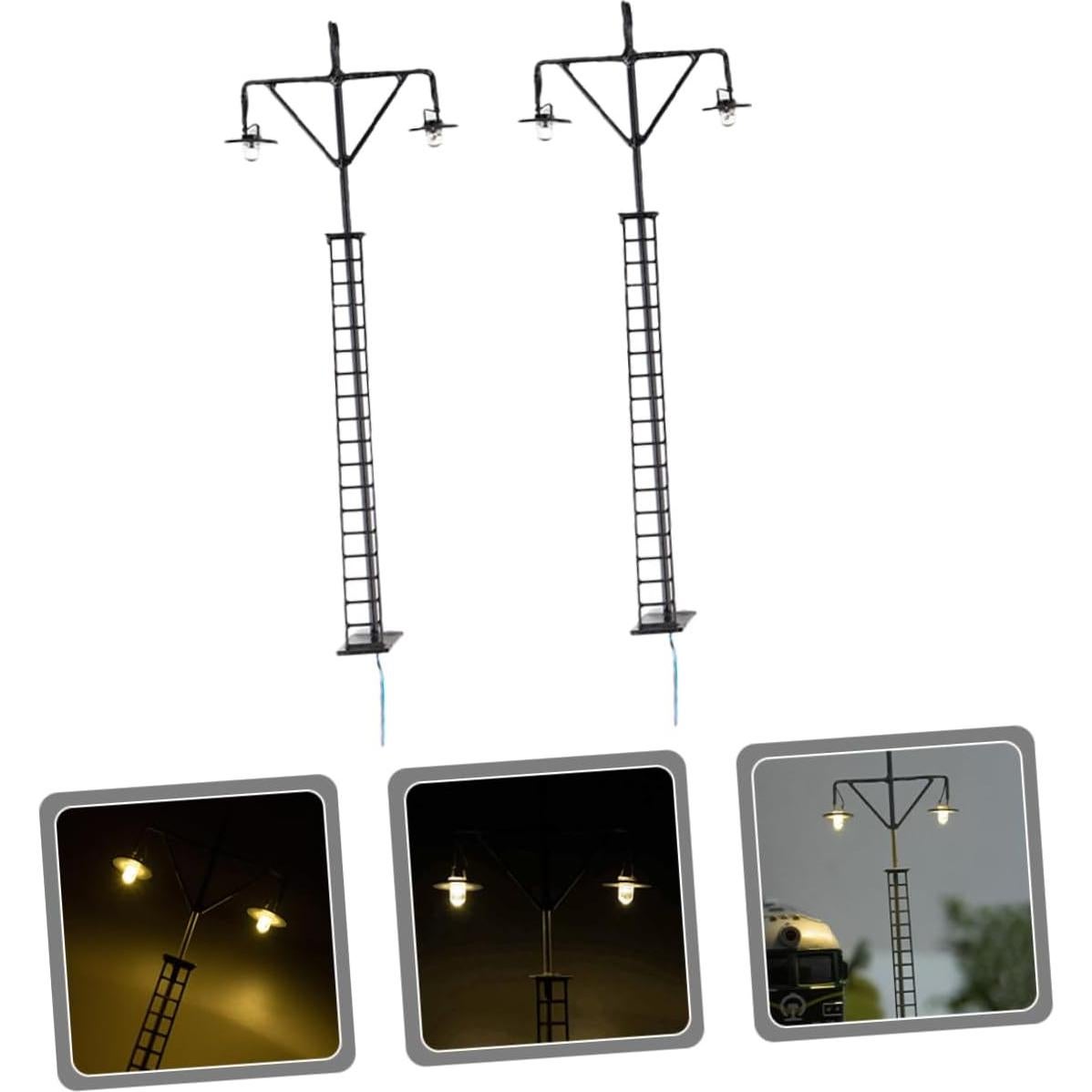 Mini Lámparas de Ferrocarril STOBOK 2 Pcs 12x4.5 cm