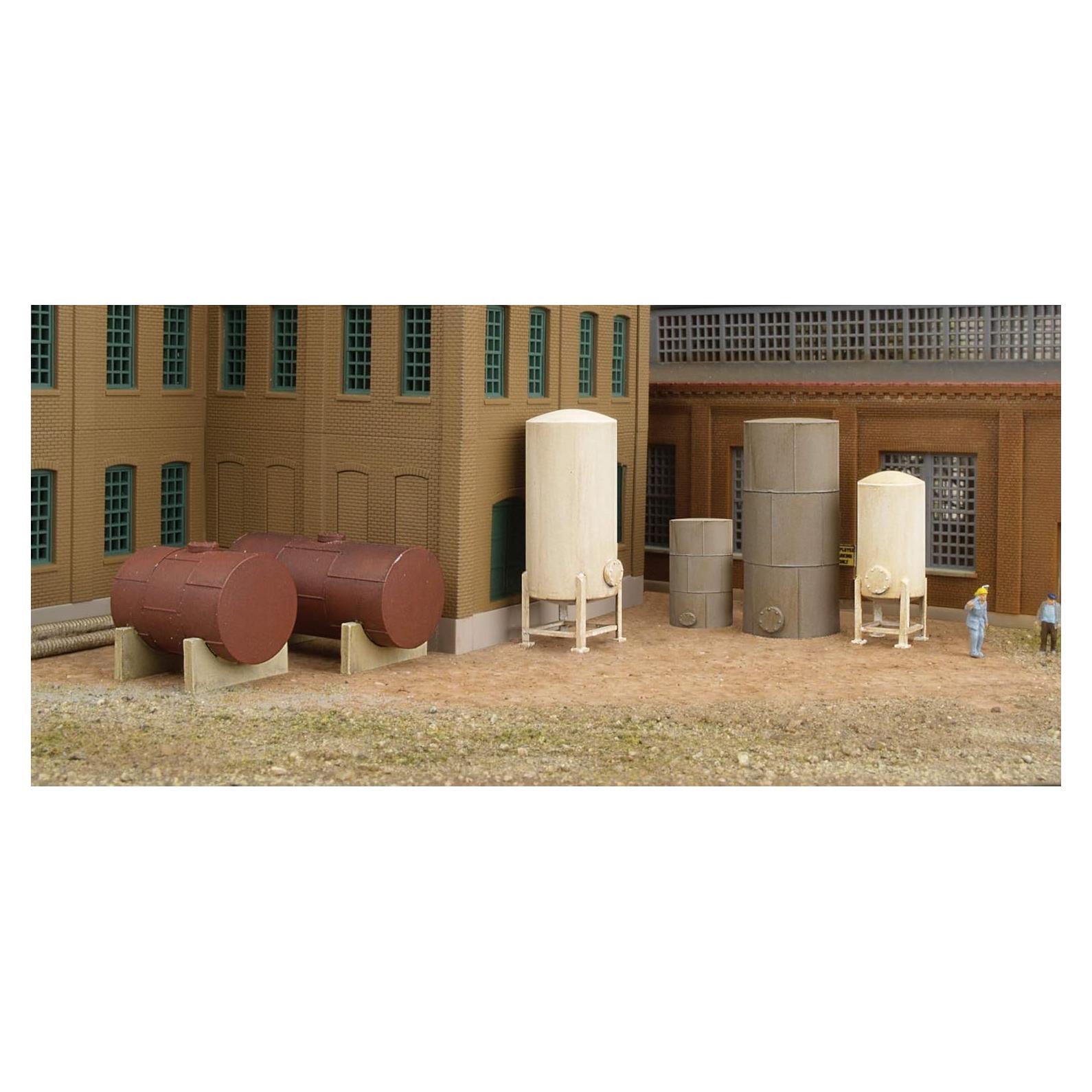 Tanques de Almacenamiento Modulares Walthers Cornerstone Escala N - 6 Piezas