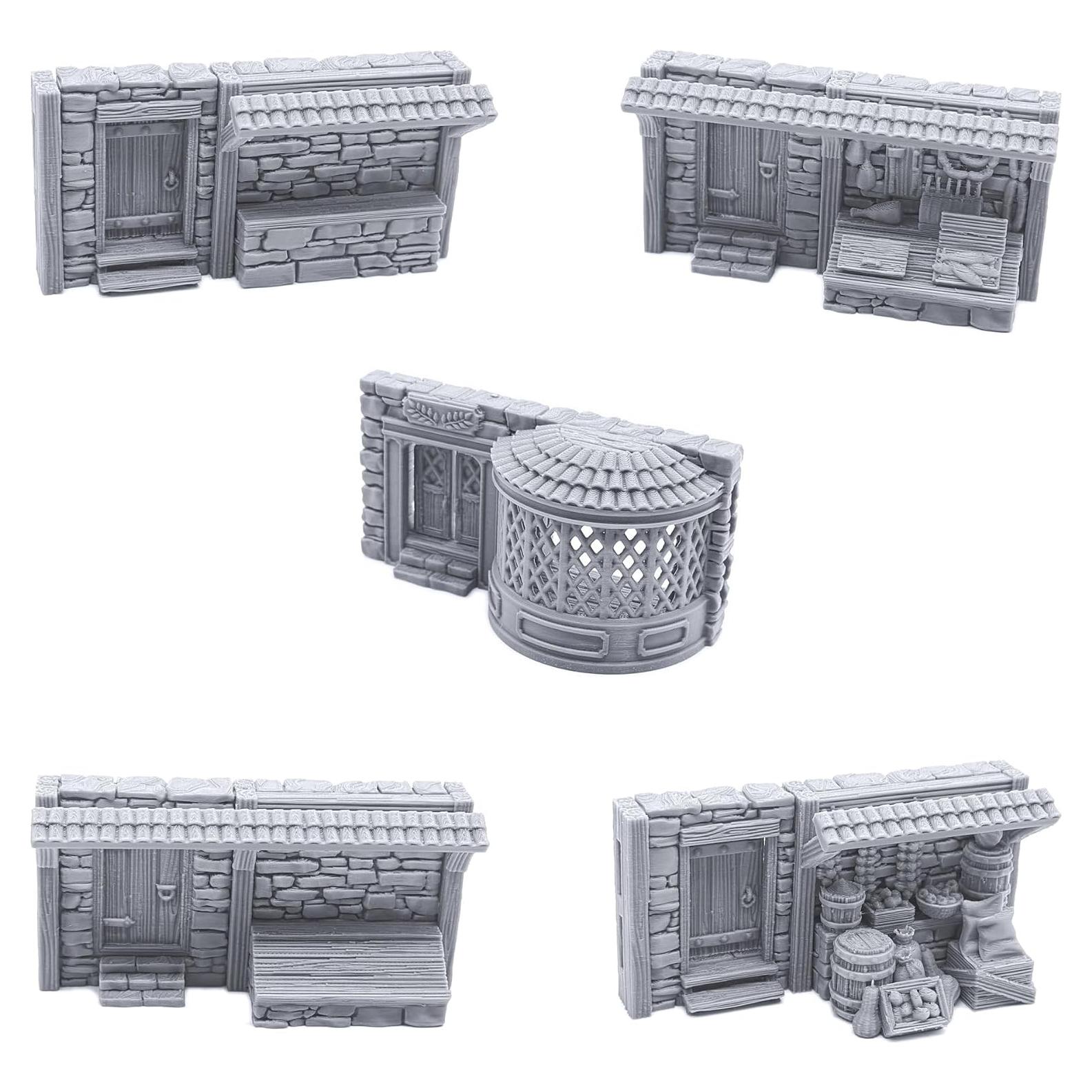 Frentes de Tienda Medievales 3D EnderToys para Wargames 28mm