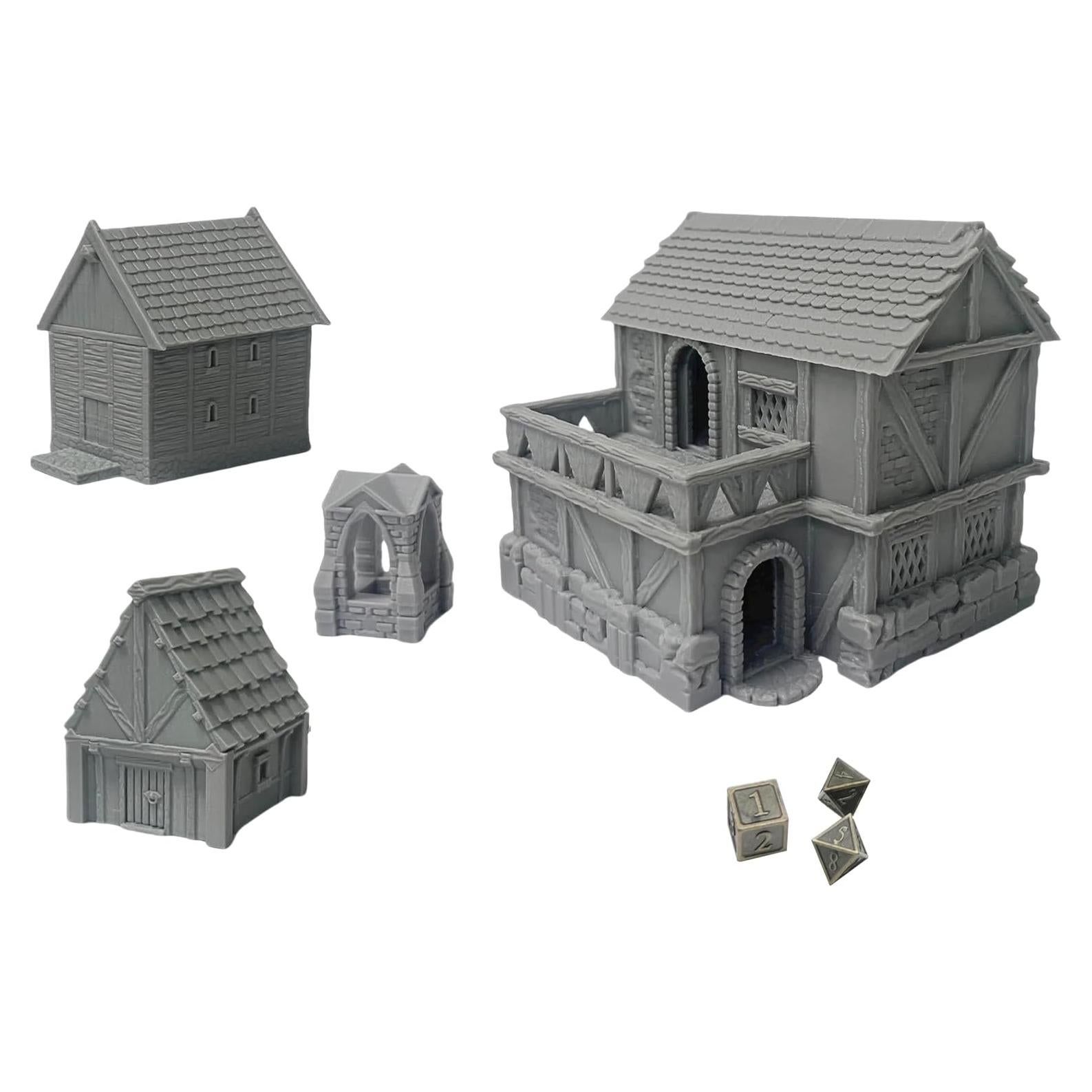 Edificios Miniatura Hautico para Juegos de Guerra RPG 18mm