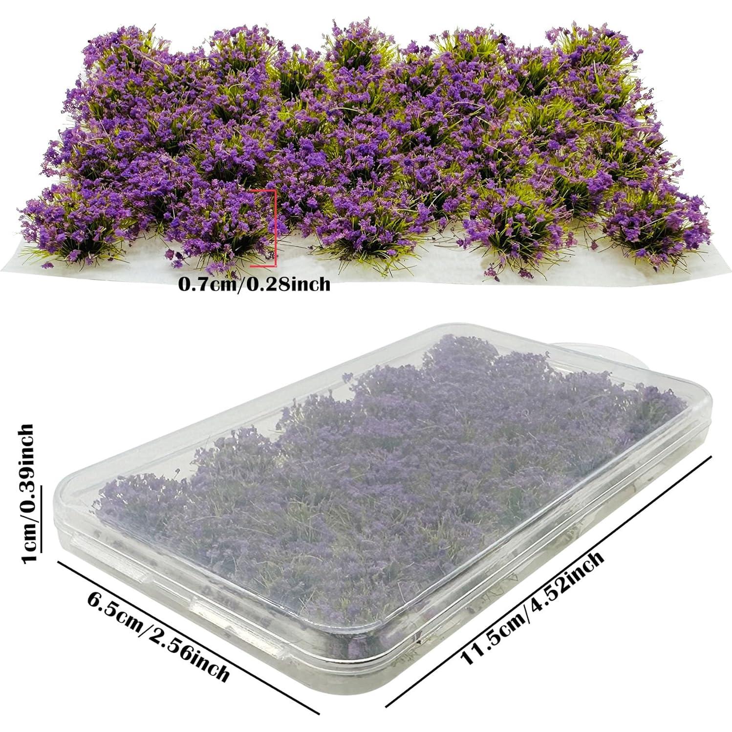 Woohome Hierba Estática Artificial 32 Piezas Color Púrpura