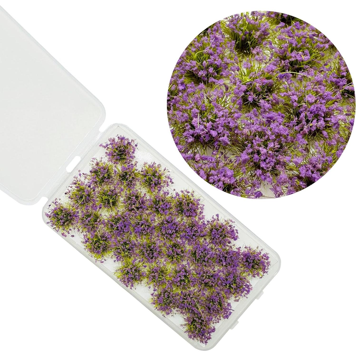 Woohome Hierba Estática Artificial 32 Piezas Color Púrpura