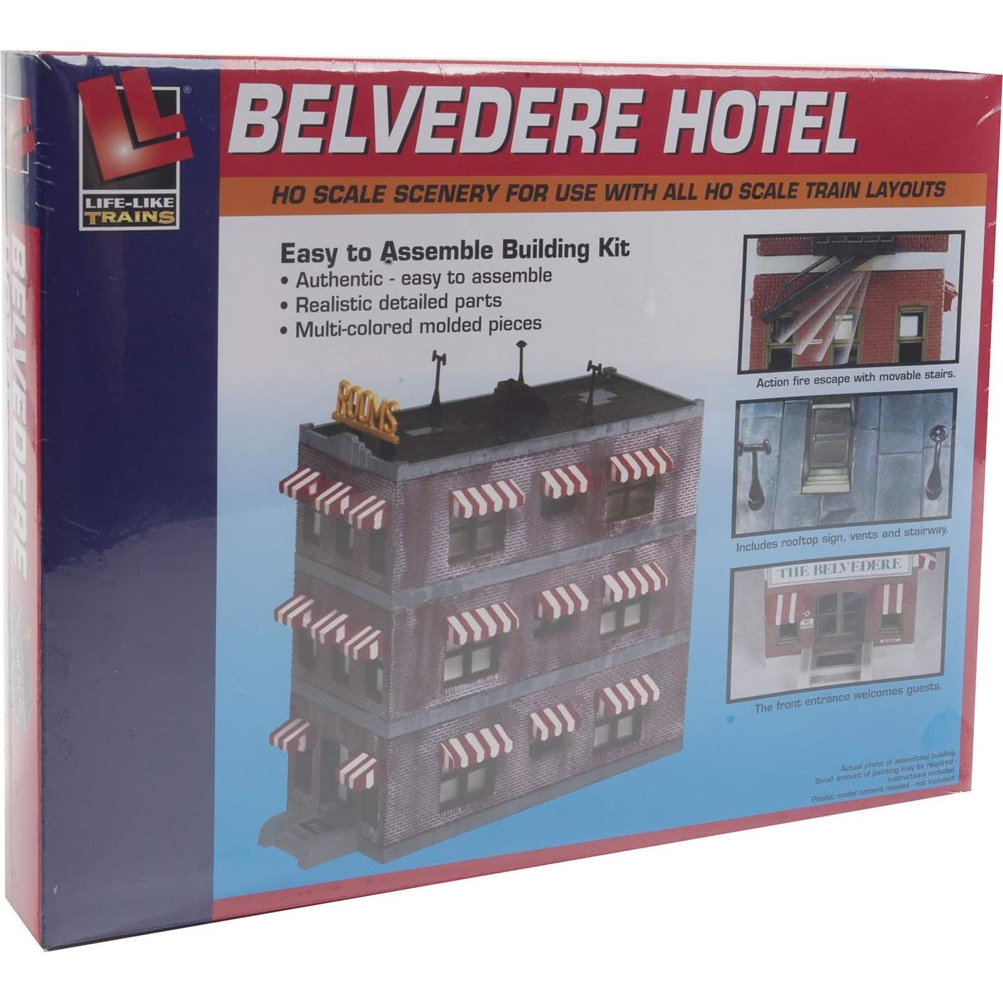 Kit Edificio a Escala HO Walthers Hotel Belvedere 20,6x4,1cm