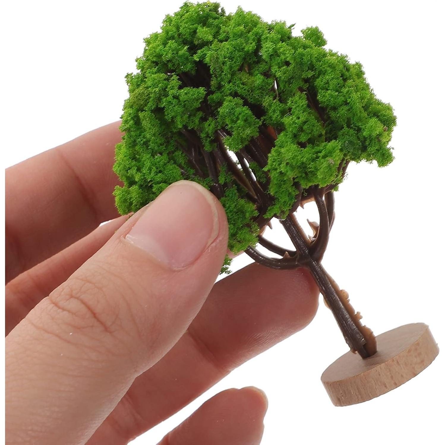 Kichvoe Mini Árboles Escenografía Tren 7x4.5cm 4Pcs