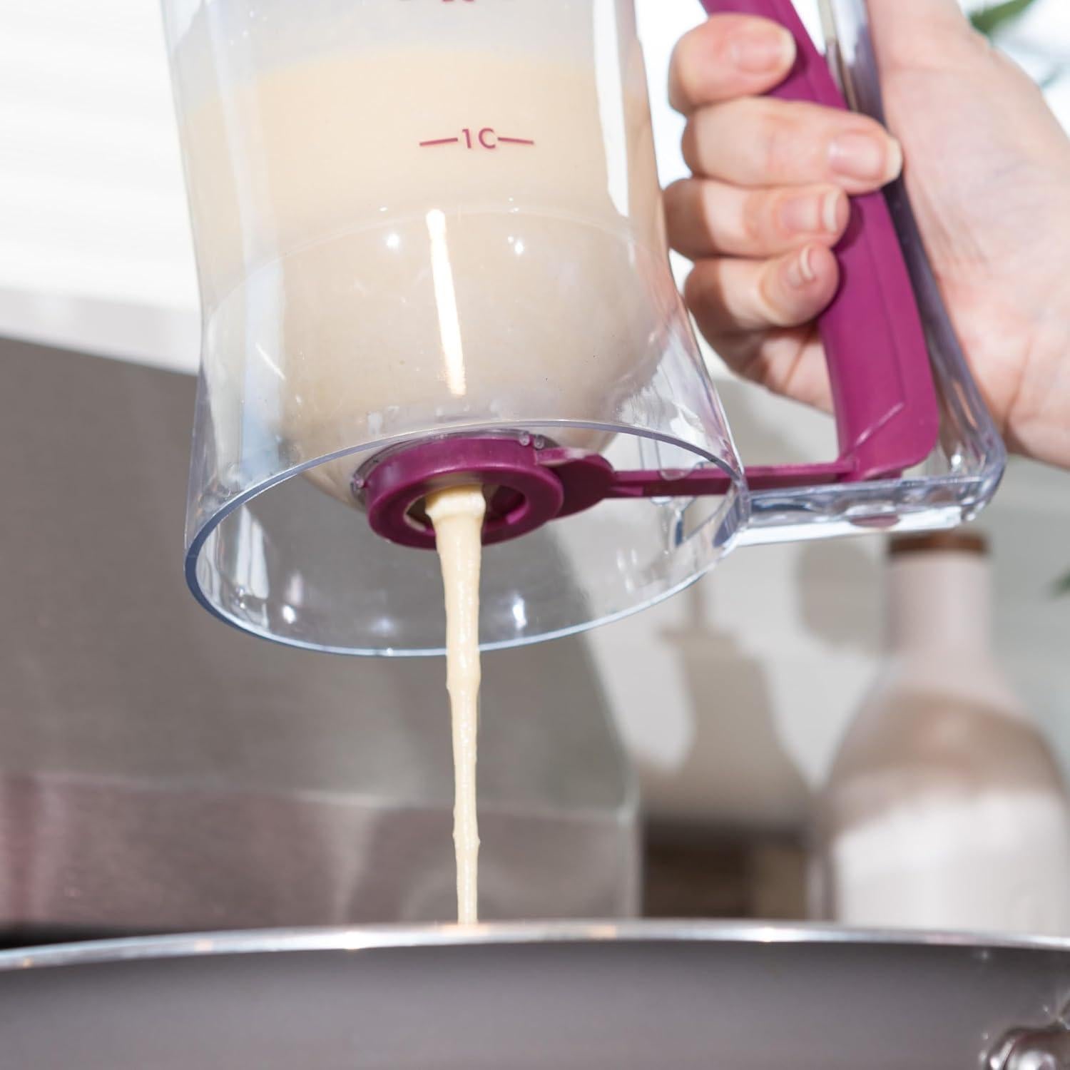 Dispensador de Mezcla Chef Buddy 900 mL Púrpura para Pancakes