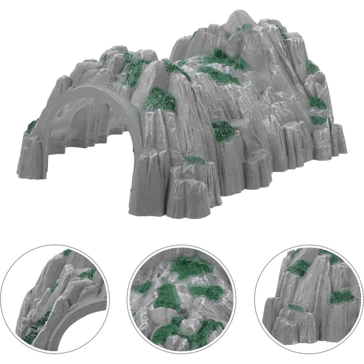 Accesorios de tren de madera Ibasenice - Túnel de plástico 25.5x19.5x11.5 cm