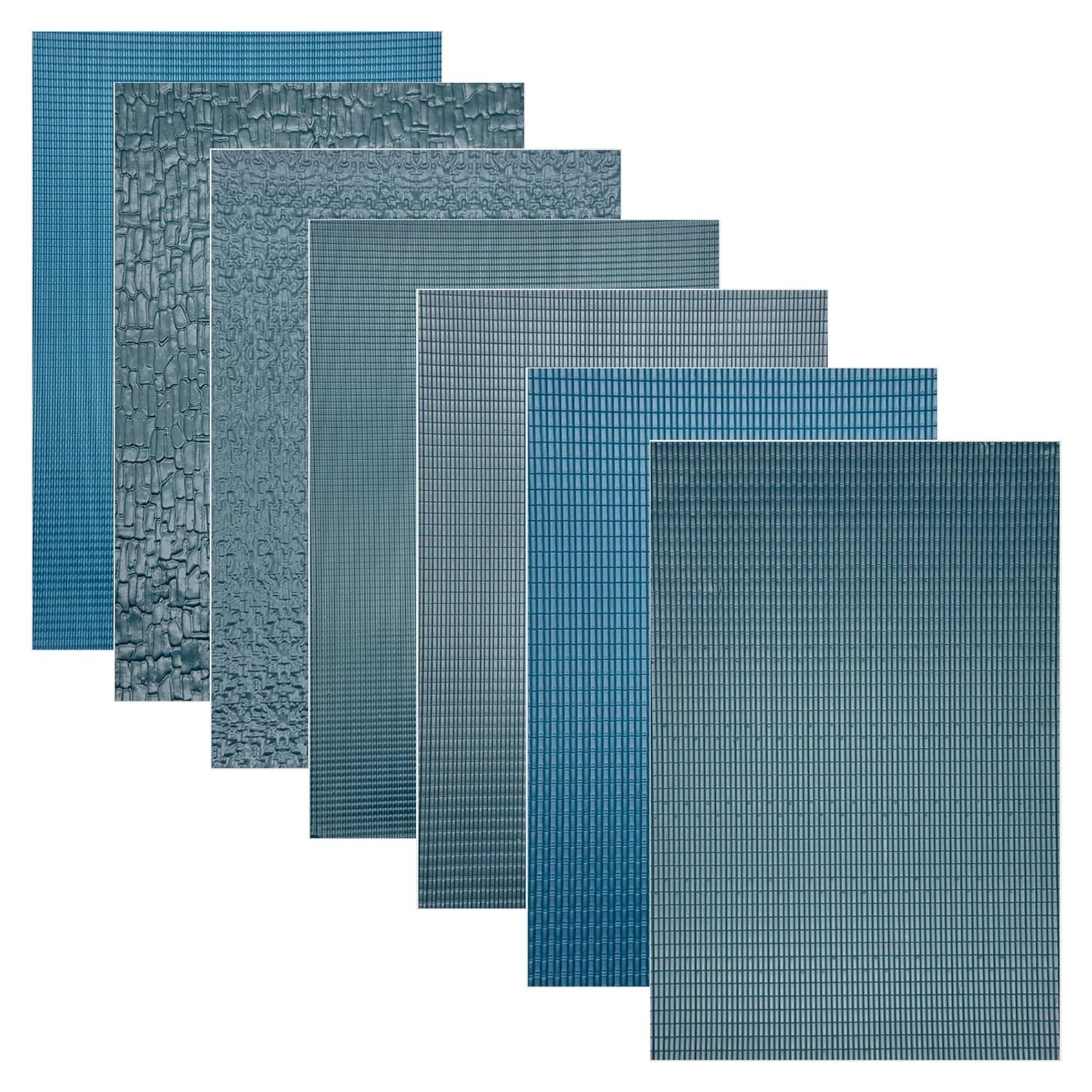 7 PCS Mini Azulejos Techo PVC Gris 30x20 cm Attuslla