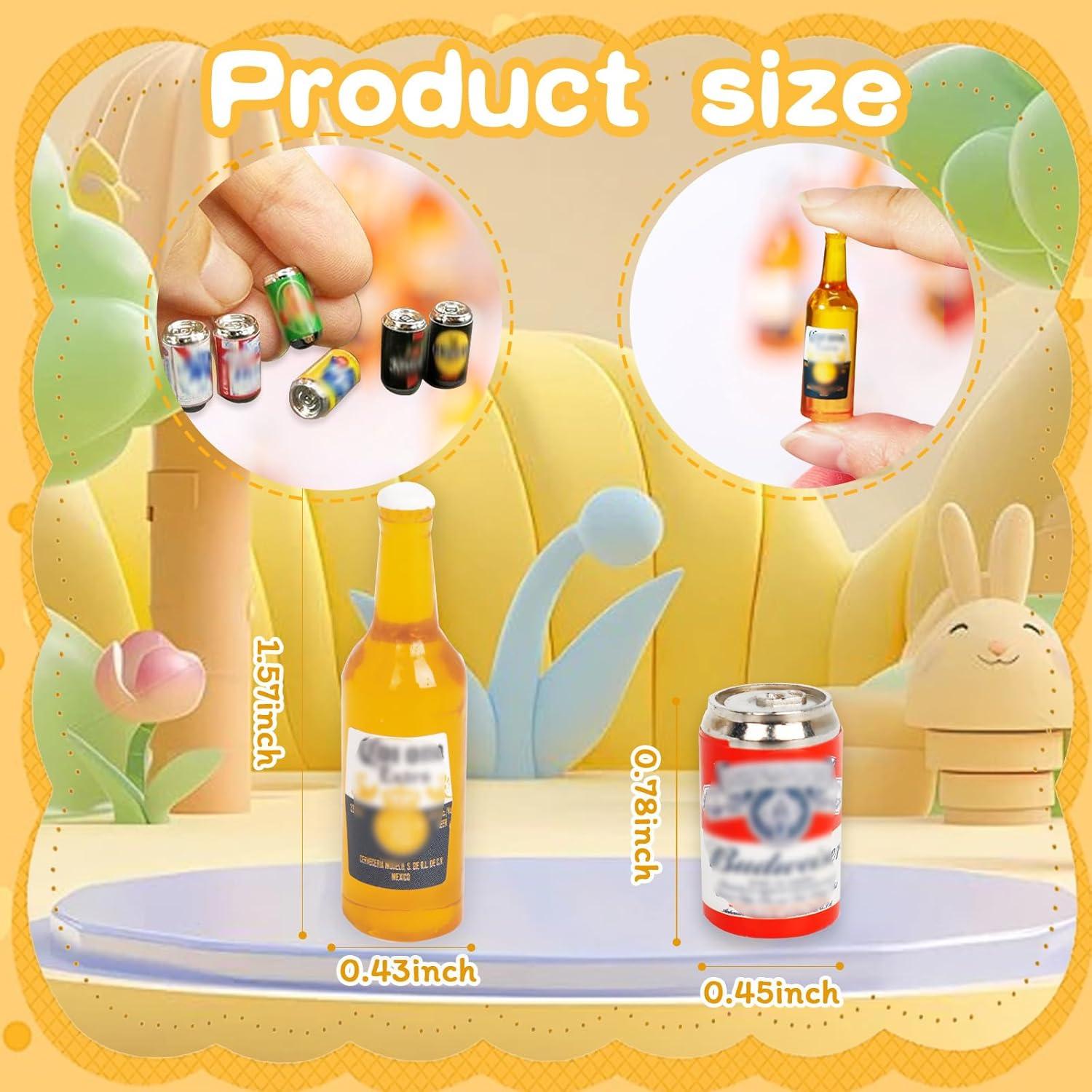 Botellas de Cerveza Miniatura Hiawbon 11 Piezas 1:12