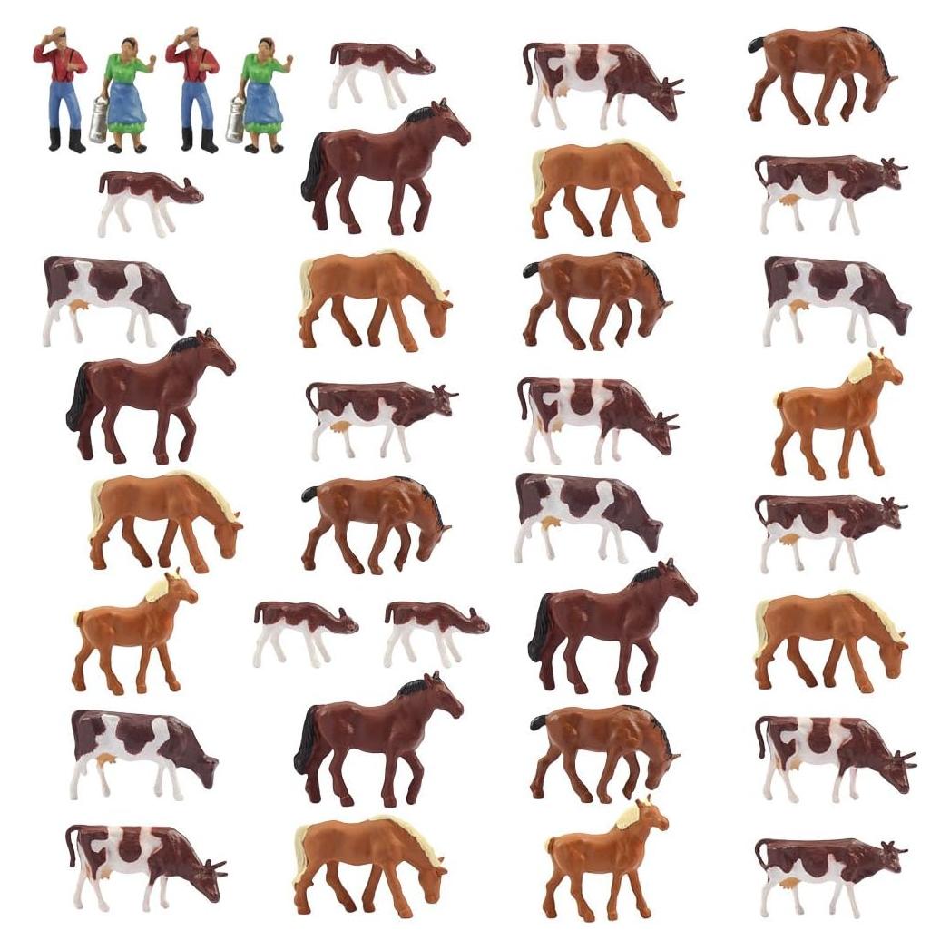 Juego de Figuras de Animales de Granja Evemodel 36PCS