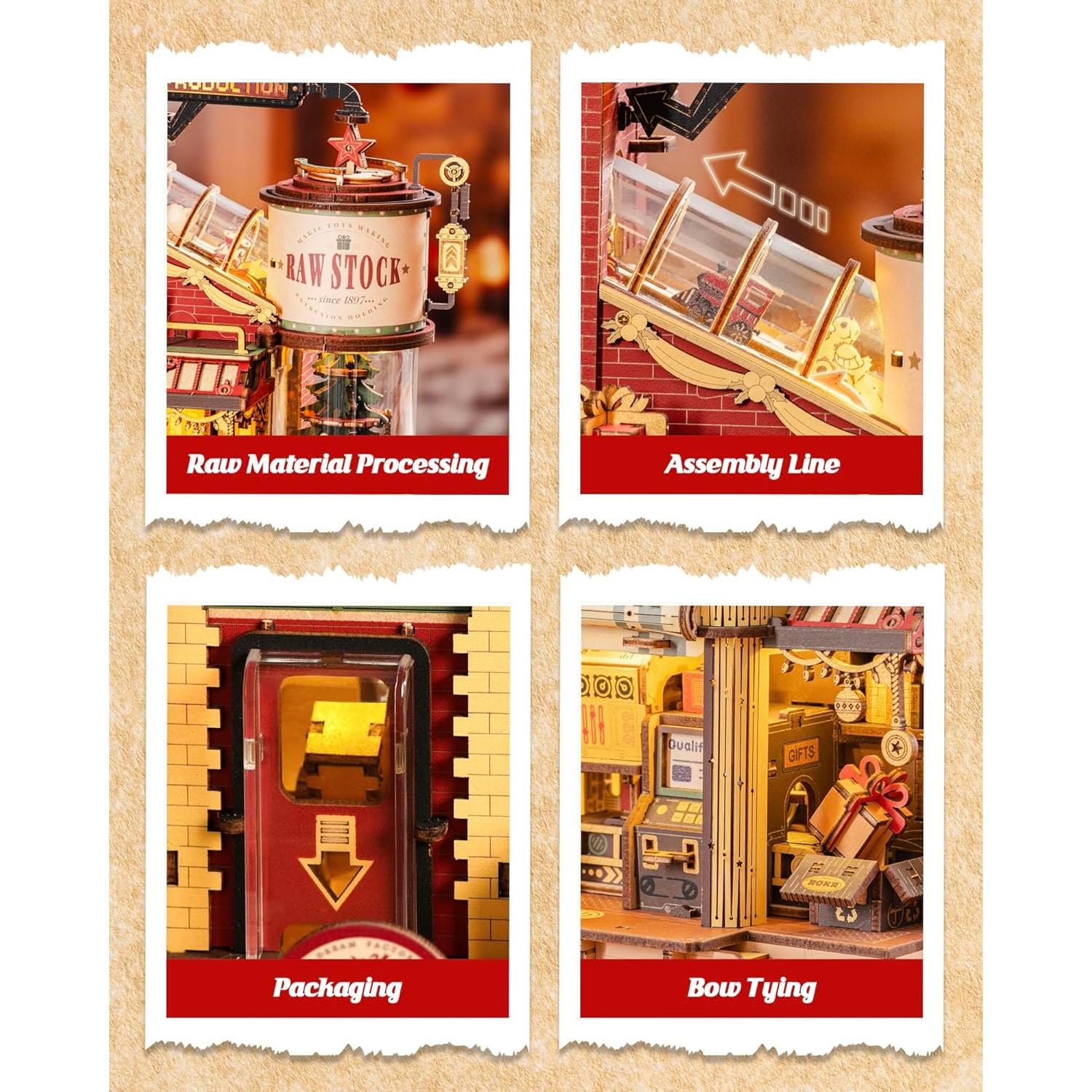 Rompecabezas 3D de Madera ROKR Fábrica de Regalos 449 Piezas