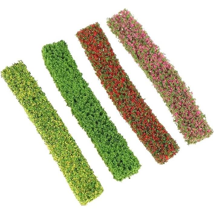 16 Tiras de Arbusto Miniatura Ecológicas para Dioramas 10x1.5cm