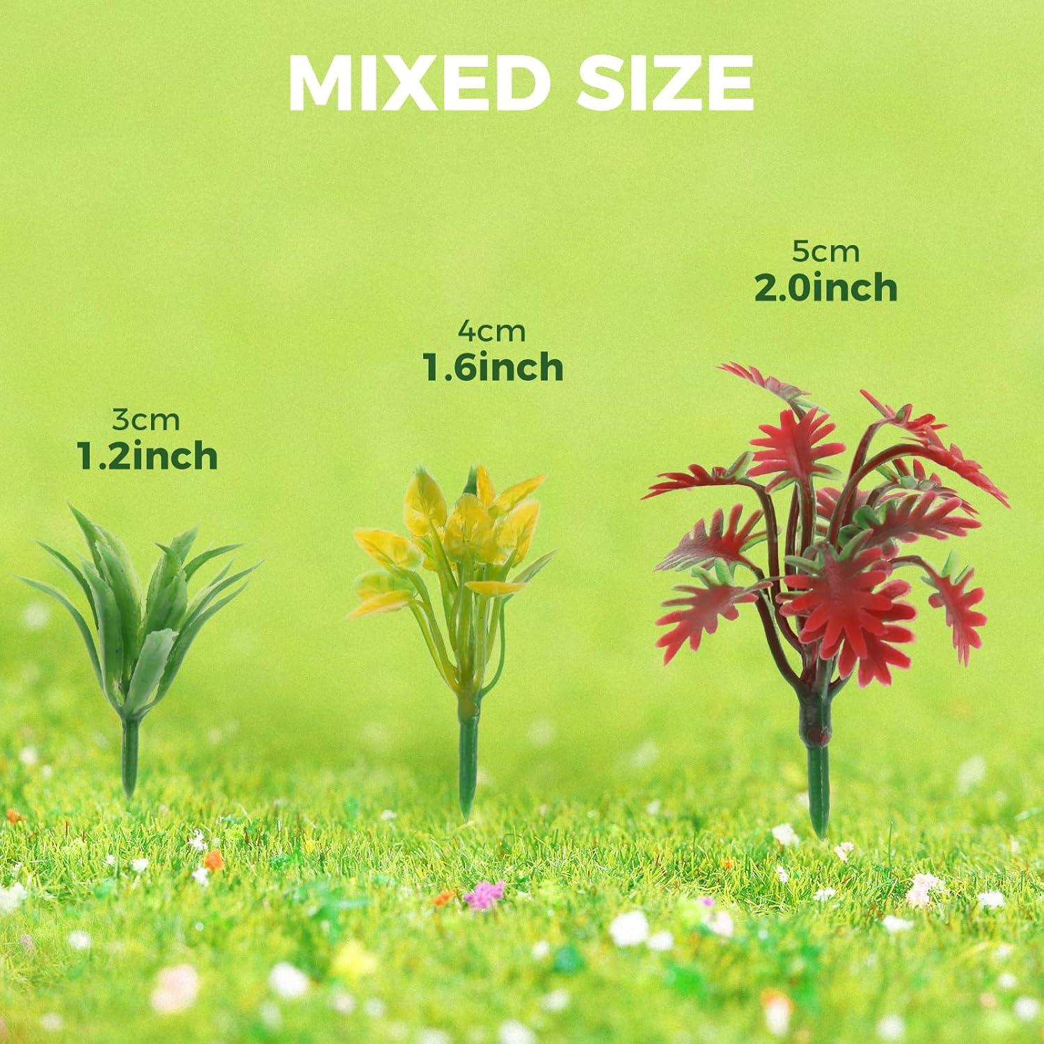 Yetaha 90 Piezas Arbustos Mixtos Coloridos para Dioramas