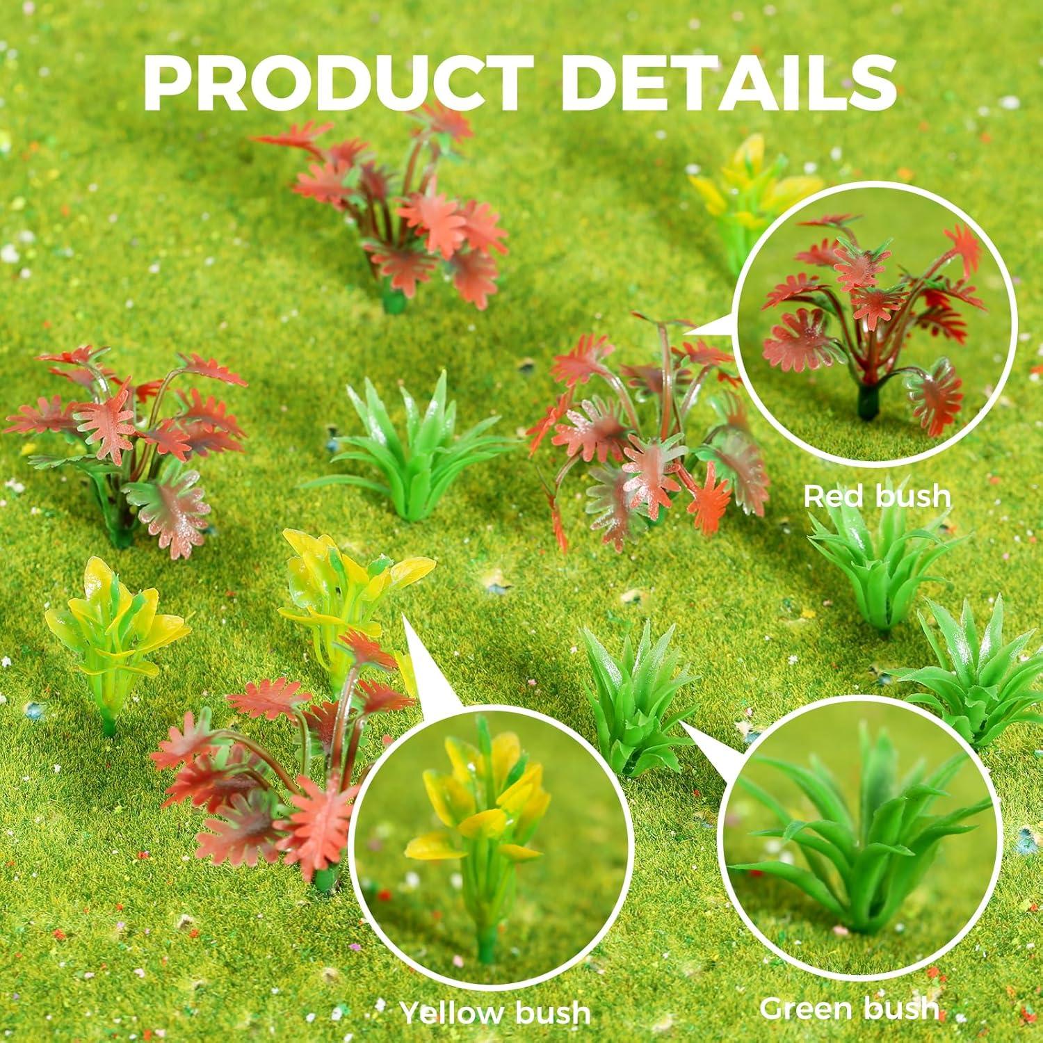 Yetaha 90 Piezas Arbustos Mixtos Coloridos para Dioramas