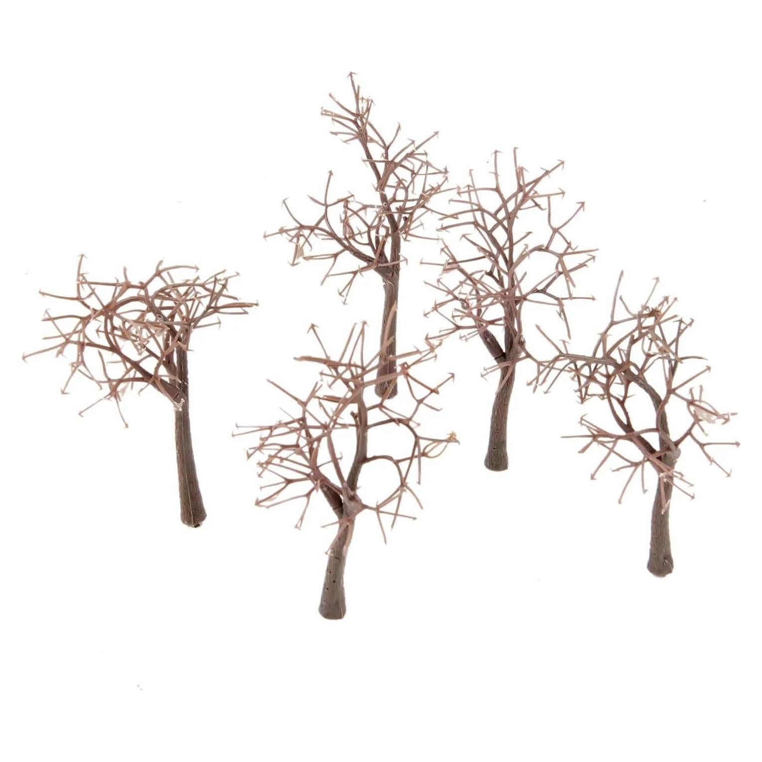 Model Trees Kit,10Pcs 12cm Model Bare Trunk Tree Train Railway Building Scenery HO OO Scale Train Building Garden Park Winter Scene Layout
