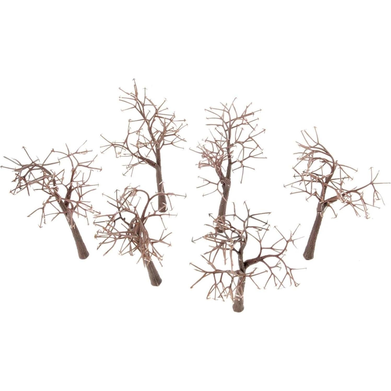 Model Trees Kit,10Pcs 12cm Model Bare Trunk Tree Train Railway Building Scenery HO OO Scale Train Building Garden Park Winter Scene Layout
