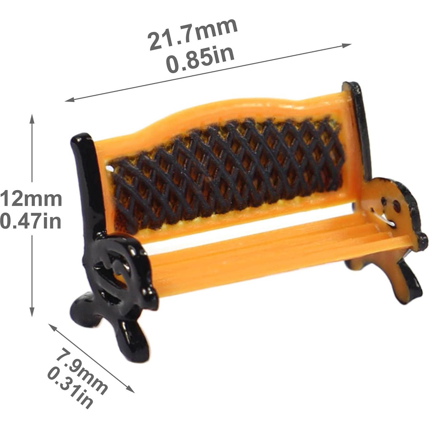 Bancos de Calle para Parque 12pcs ZY35087OB Escala 1:87