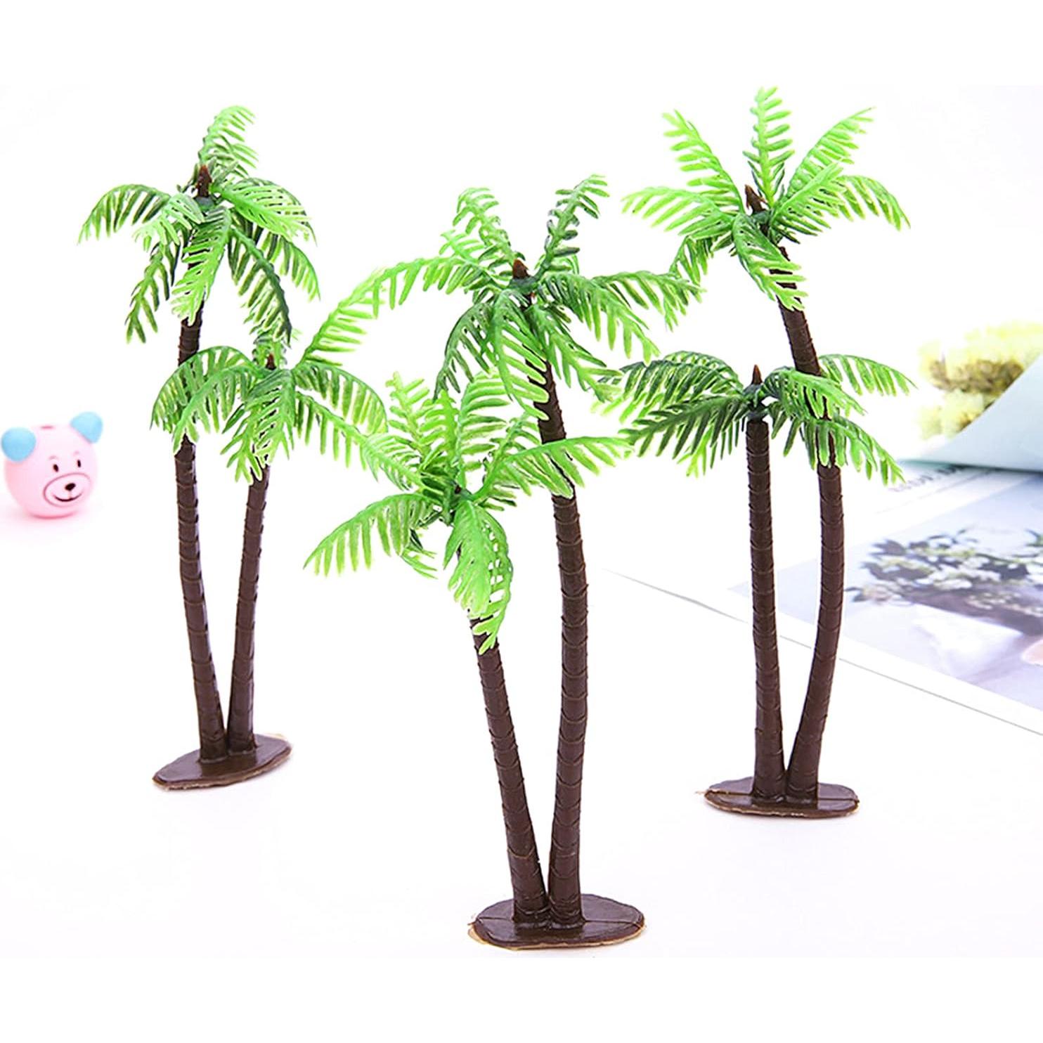 30 Piezas Árboles de Palma de Coco Adorno Pastel Verde