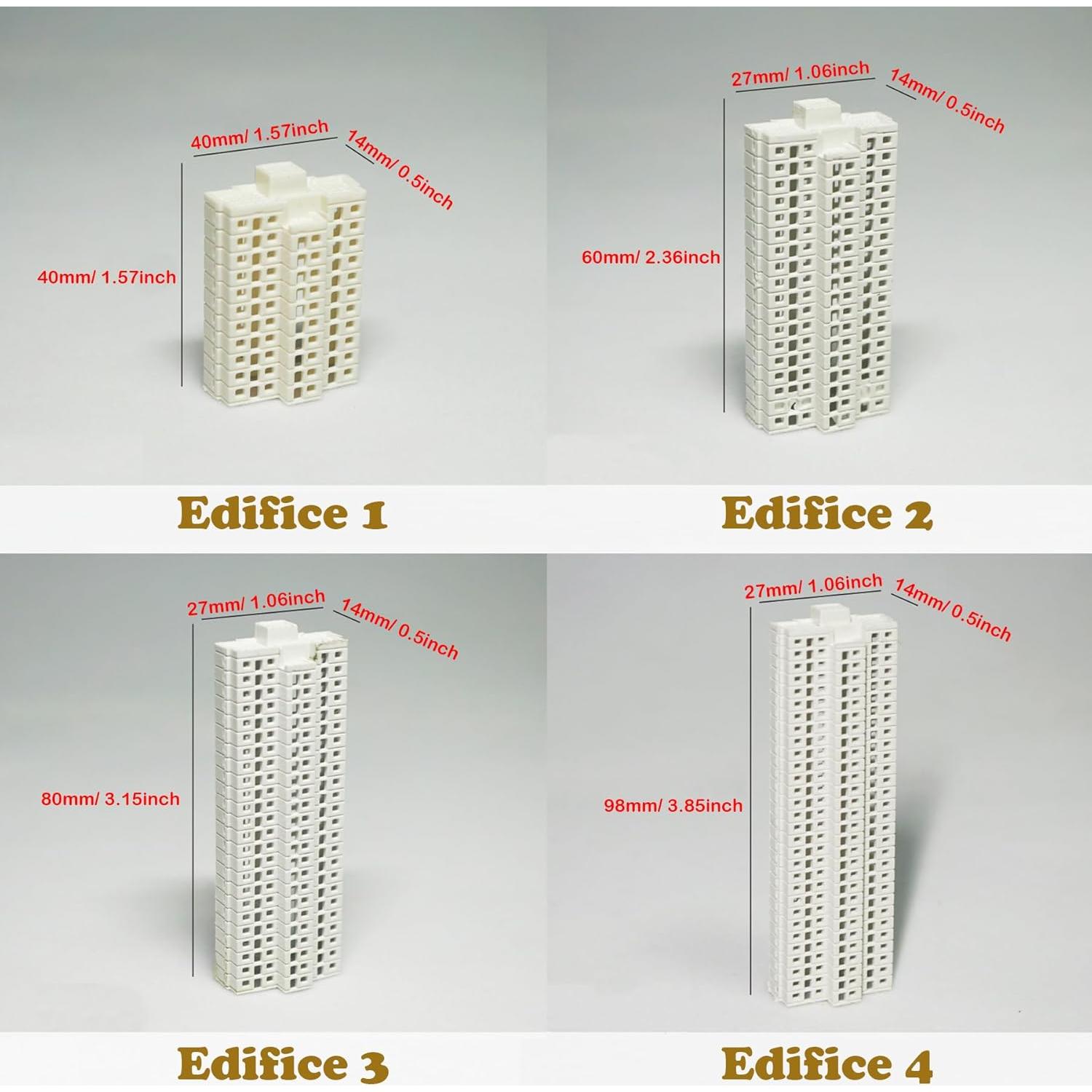 Conjunto de Estatuas de Jardín Miniatura Attuslla 4 PCS 1:800