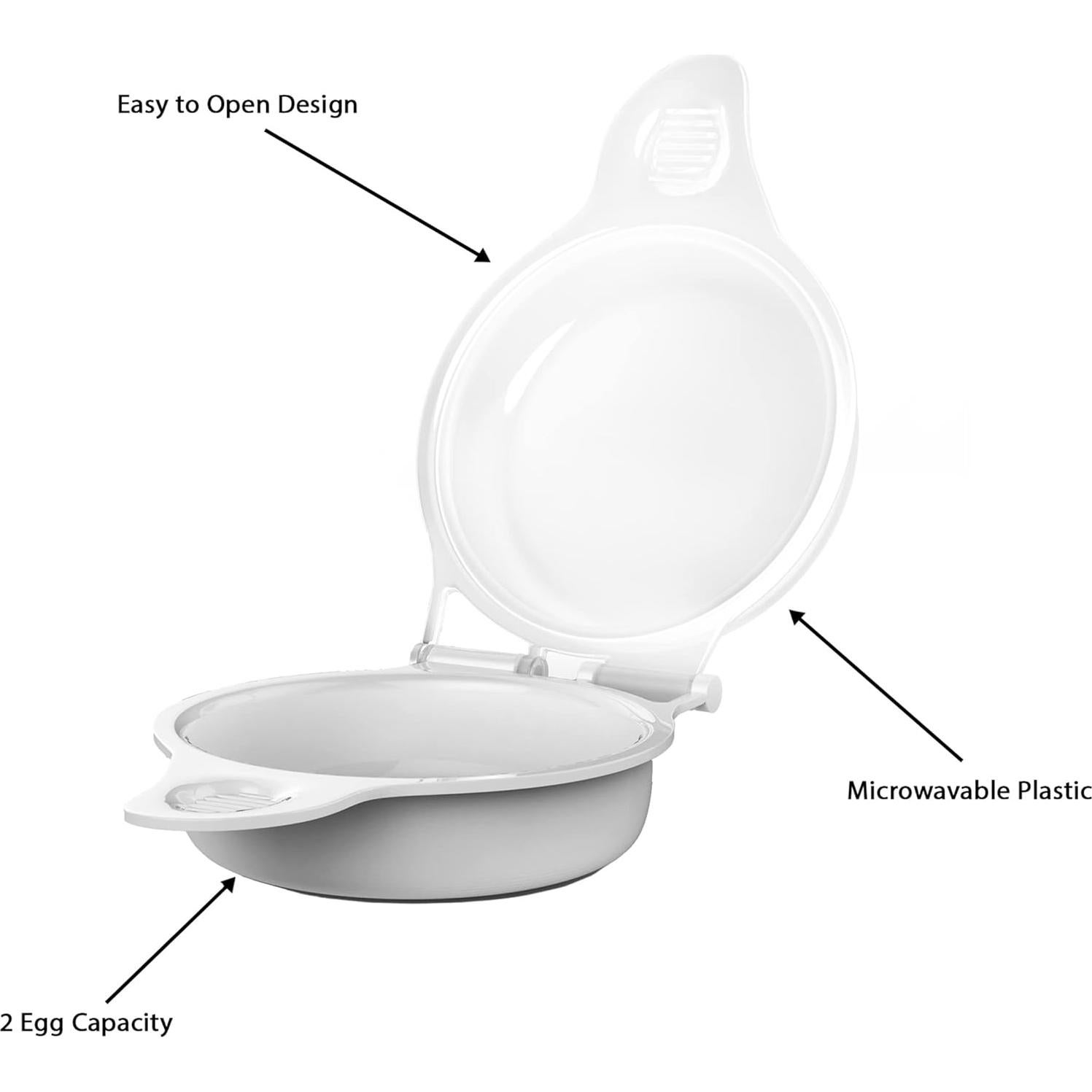 Cocedor de Huevos Chef Buddy para Microondas - 2 Huevos en 45s