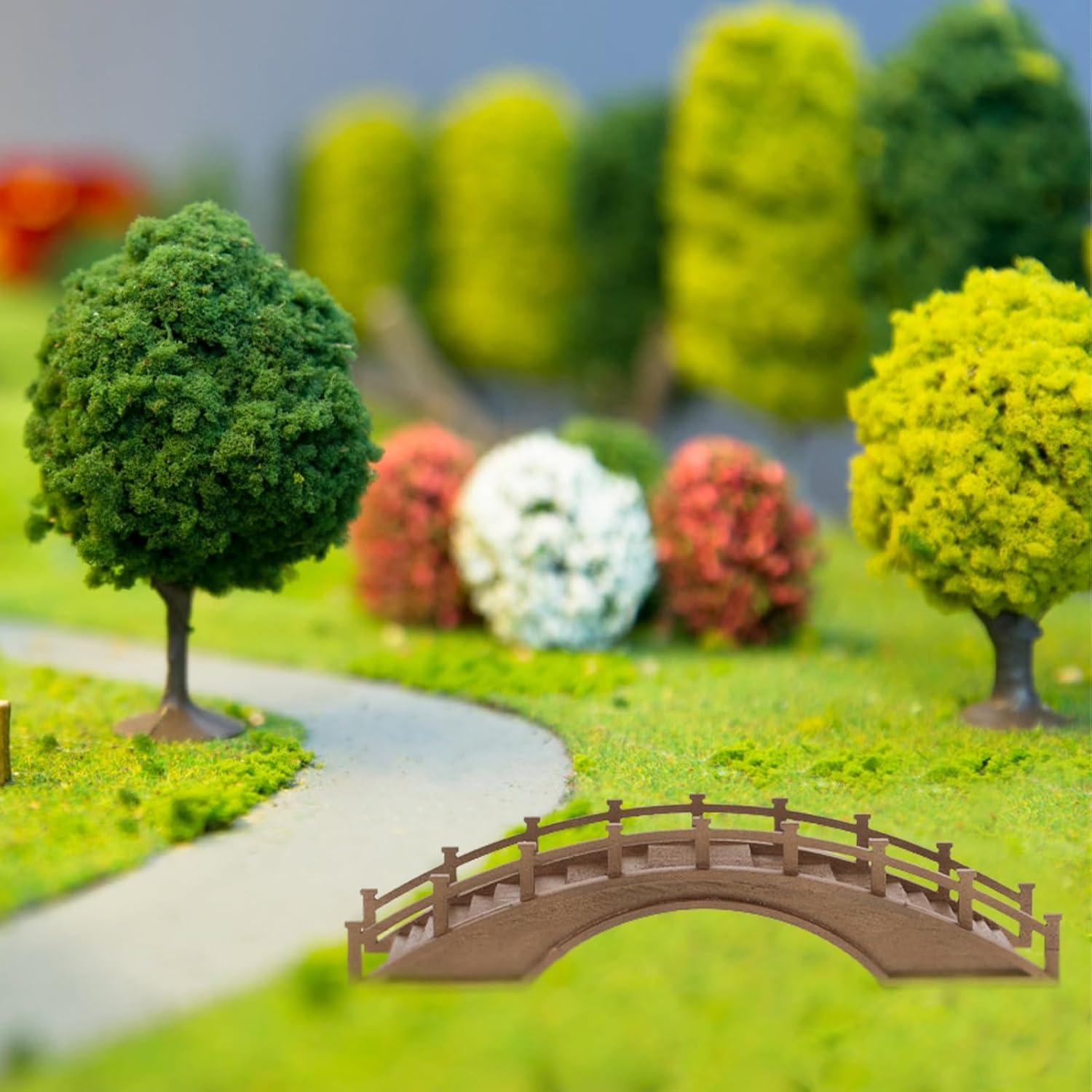 Figurita Puente Arco de Madera Miniatura LOGOFUN 21x6x6cm