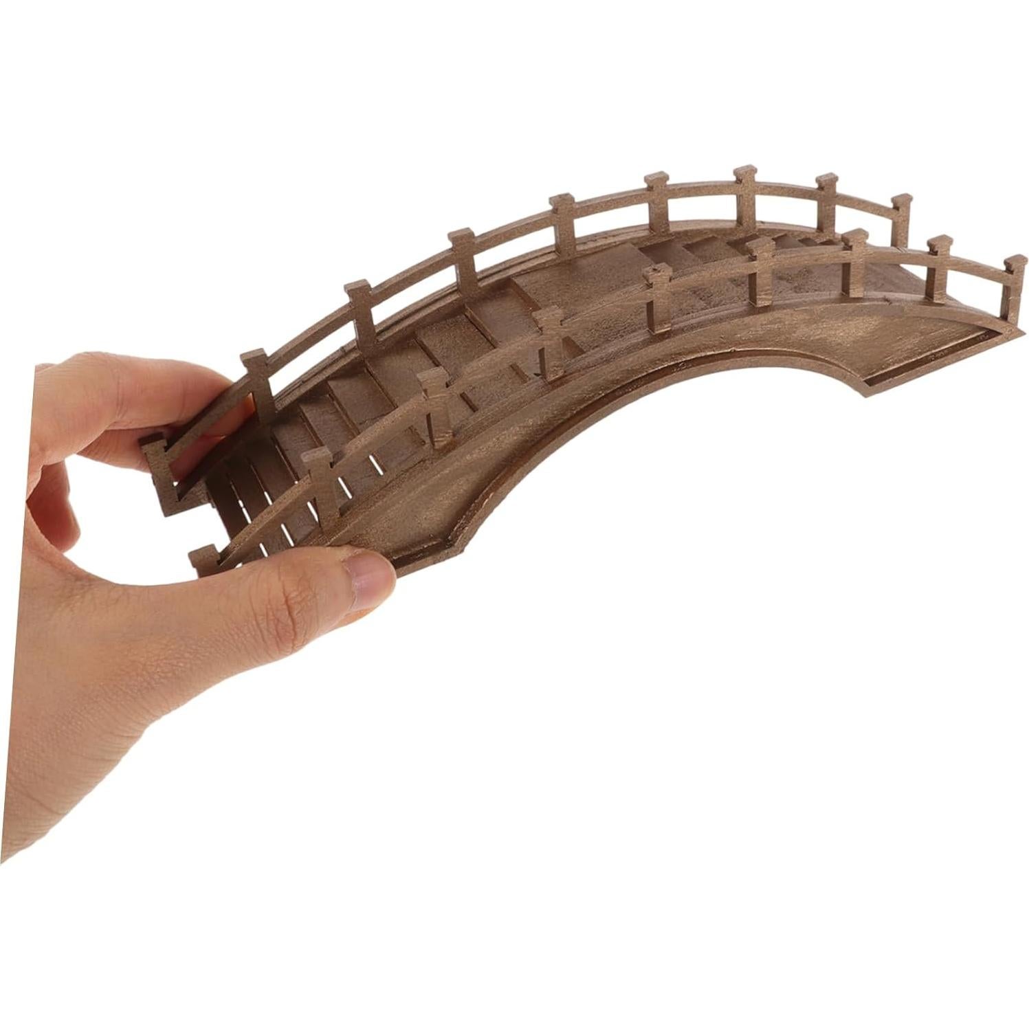 Puente Arco de Madera Miniatura Yardenfun 20x5x5 cm