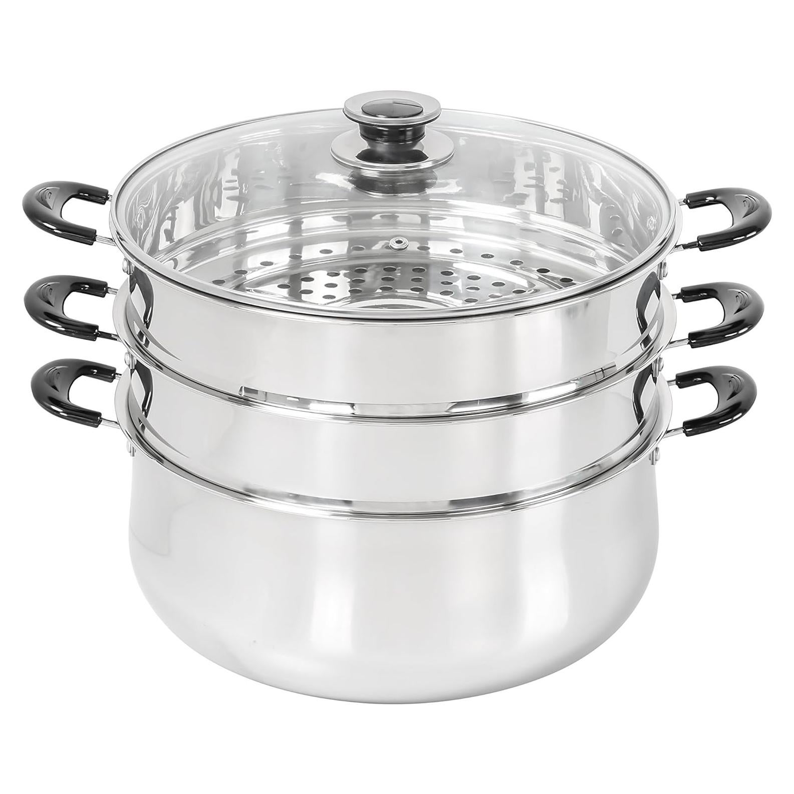 Olla Vapor Concord 30.28L Acero Inoxidable 3 Niveles