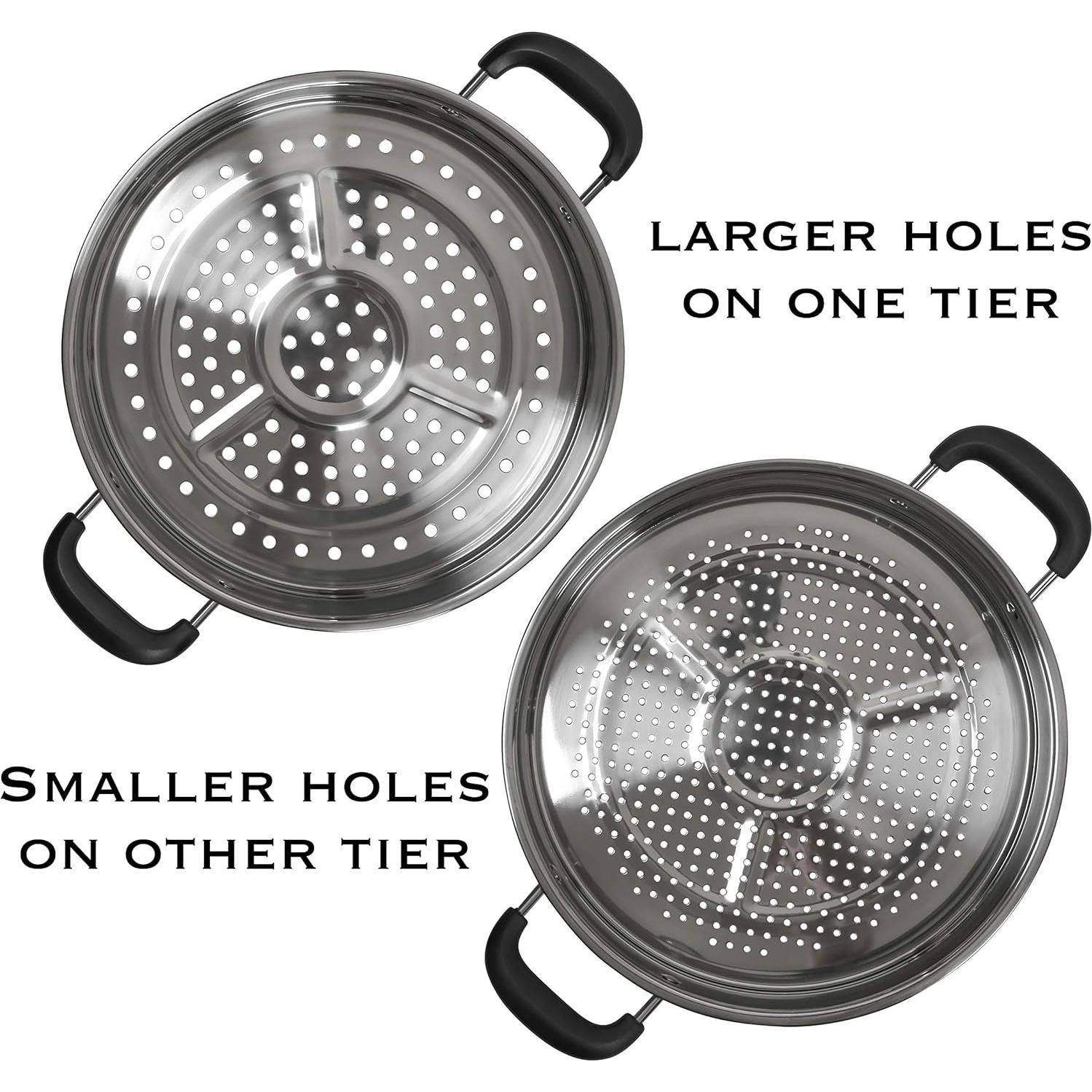 Olla Vapor Concord 30.28L Acero Inoxidable 3 Niveles