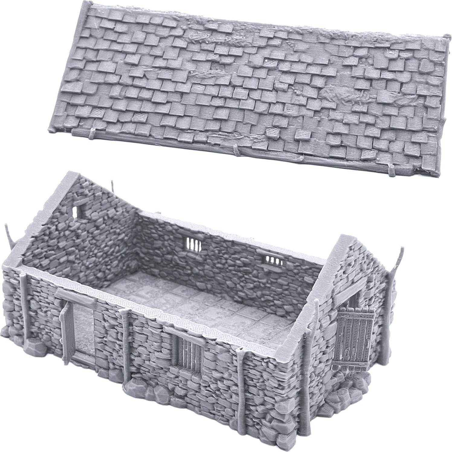 EnderToys Granero de Piedra Escenografía 3D para RPG 28mm