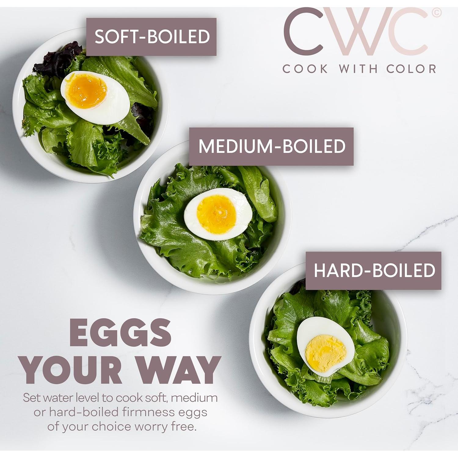 Cocedor de Huevos COOK WITH COLOR 210W Rosa 6 Huevos