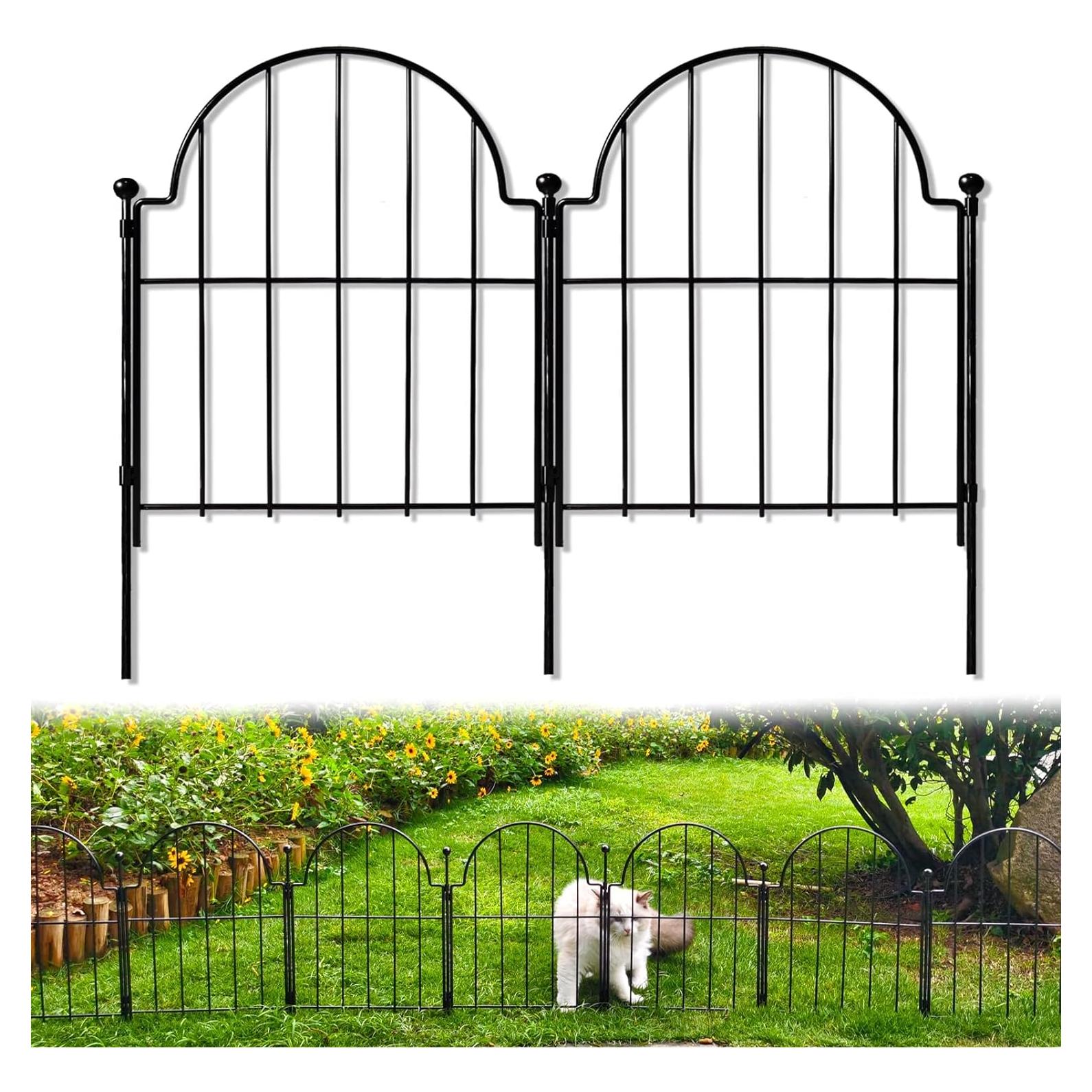 Cerca de Jardín Metal Blingluck 10 Paneles 3.35 m Arqueada