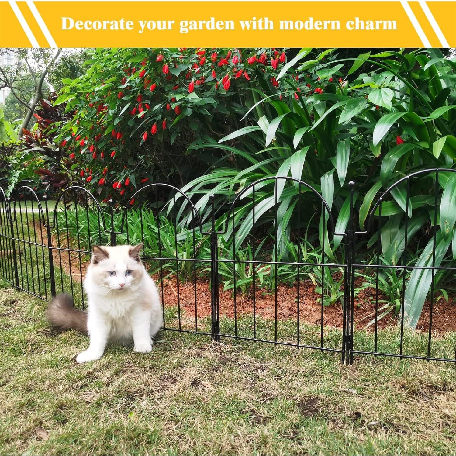 Cerca de Jardín Metal Blingluck 10 Paneles 3.35 m Arqueada