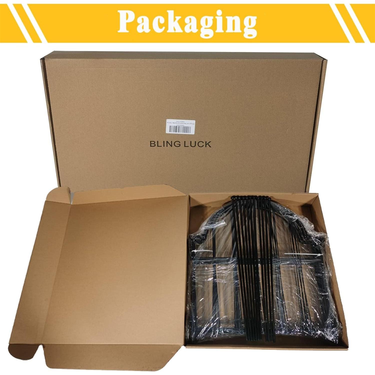 Cerca de Jardín Metal Blingluck 10 Paneles 3.35 m Arqueada