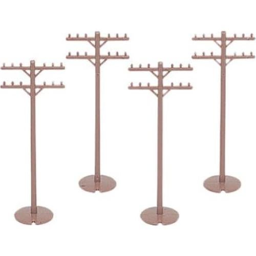 Accesorios de Escenografía Bachmann - Postes de Teléfono HO - 12 Pcs