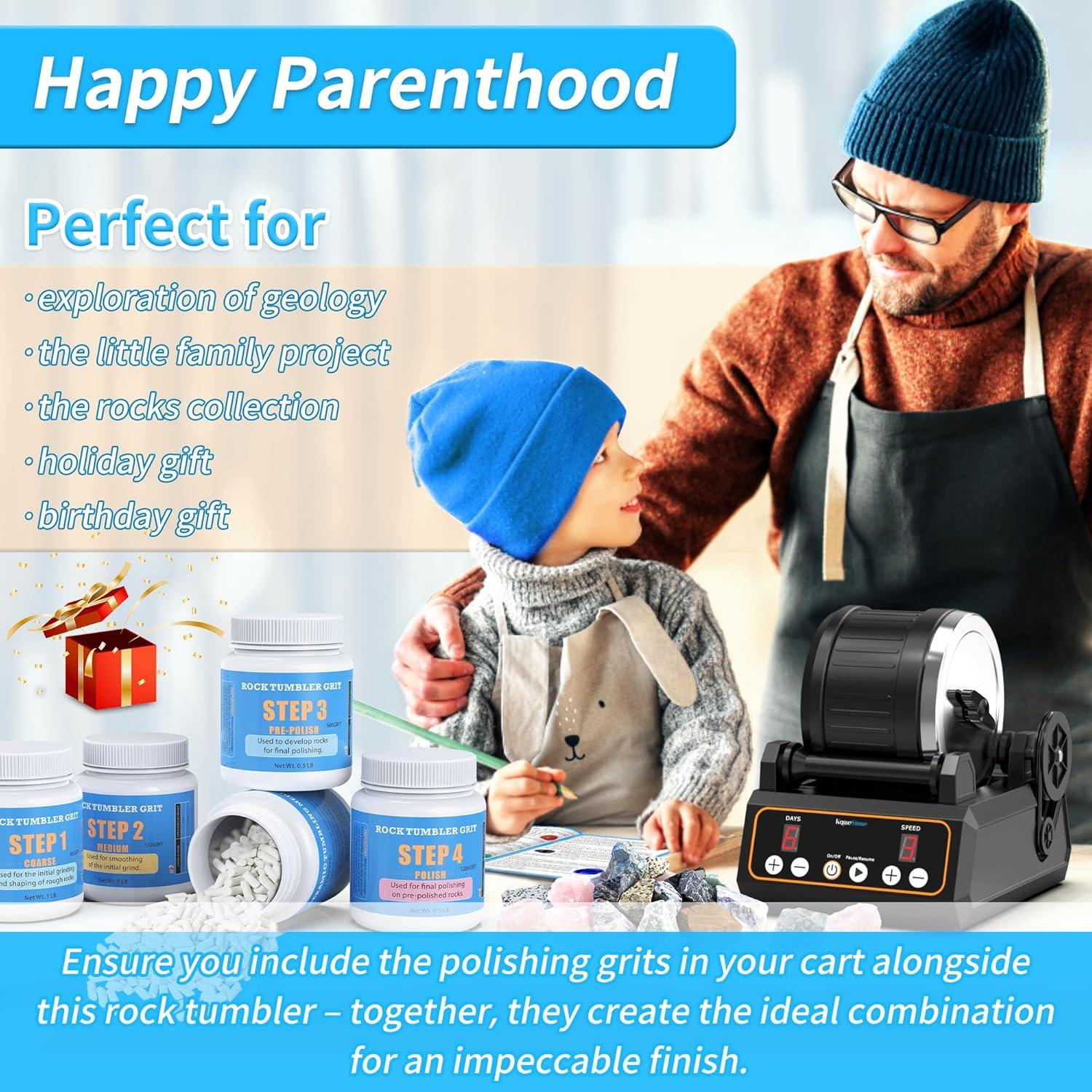 Kit de Pulido de Rocas KomeStone K1 2.5 kg - Digital y Silencioso