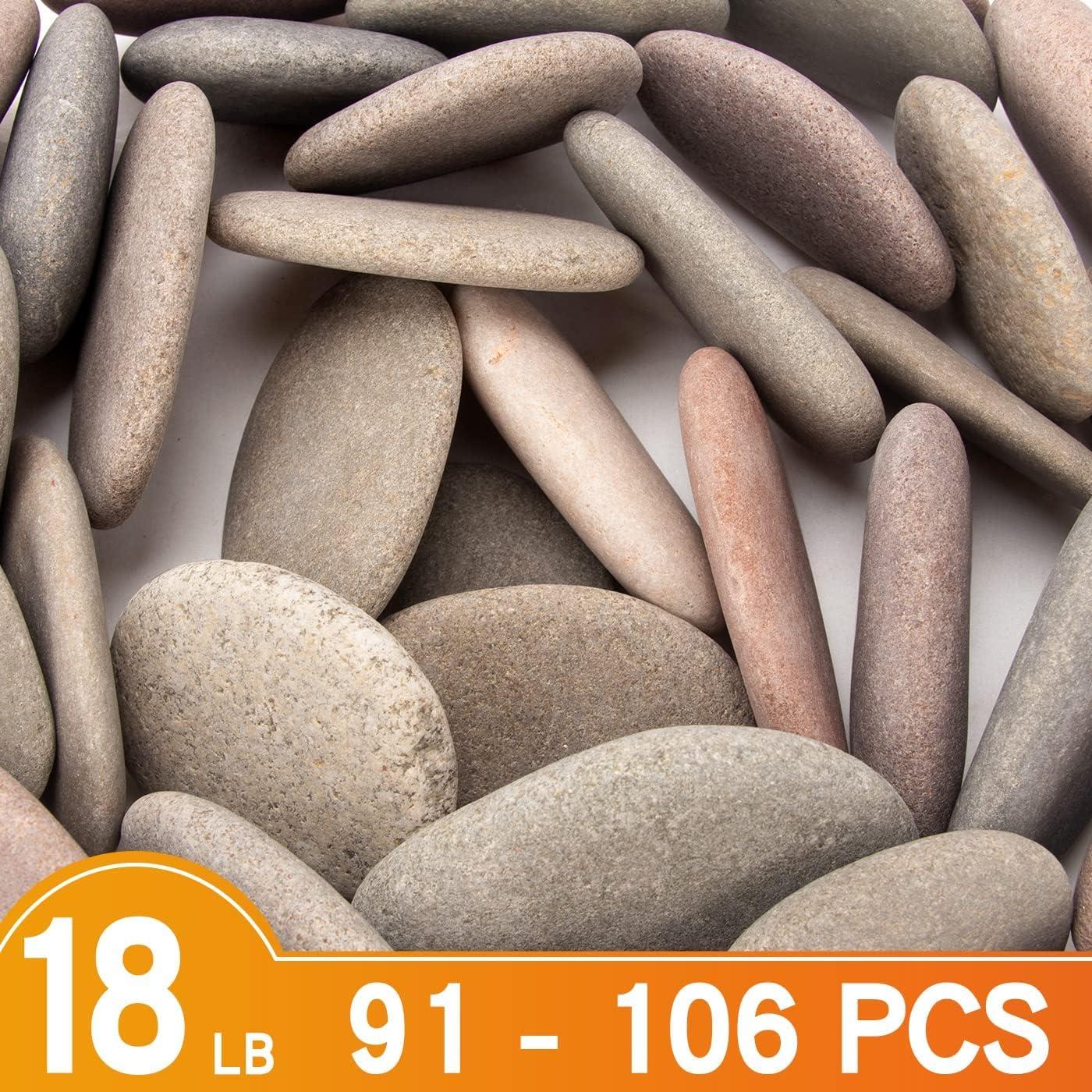 Rocas de Río BLXQI 92-100 PCS 8.25 kg 5-8.4 cm para Pintar