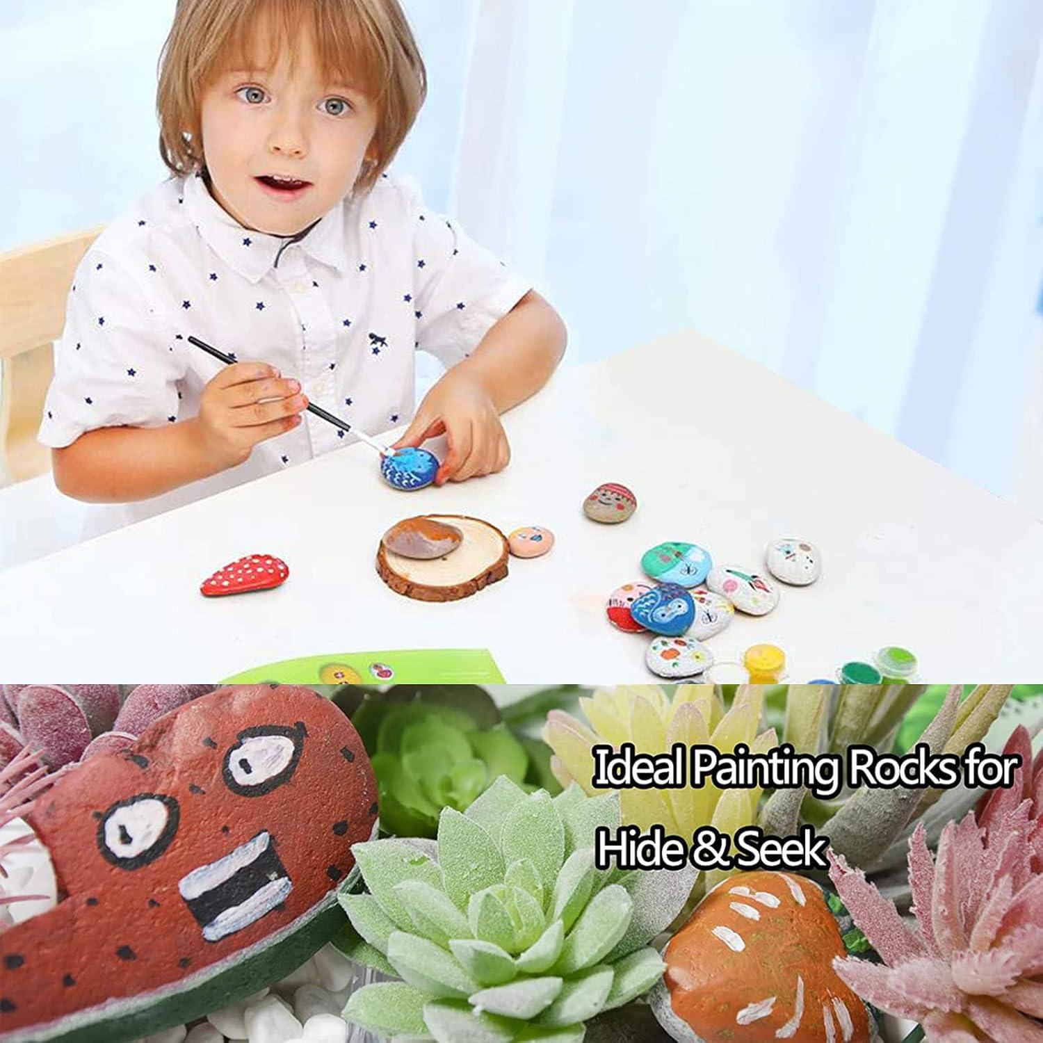 Simetufy 35 Rocas de Río para Pintar 5-8 cm Manualidades