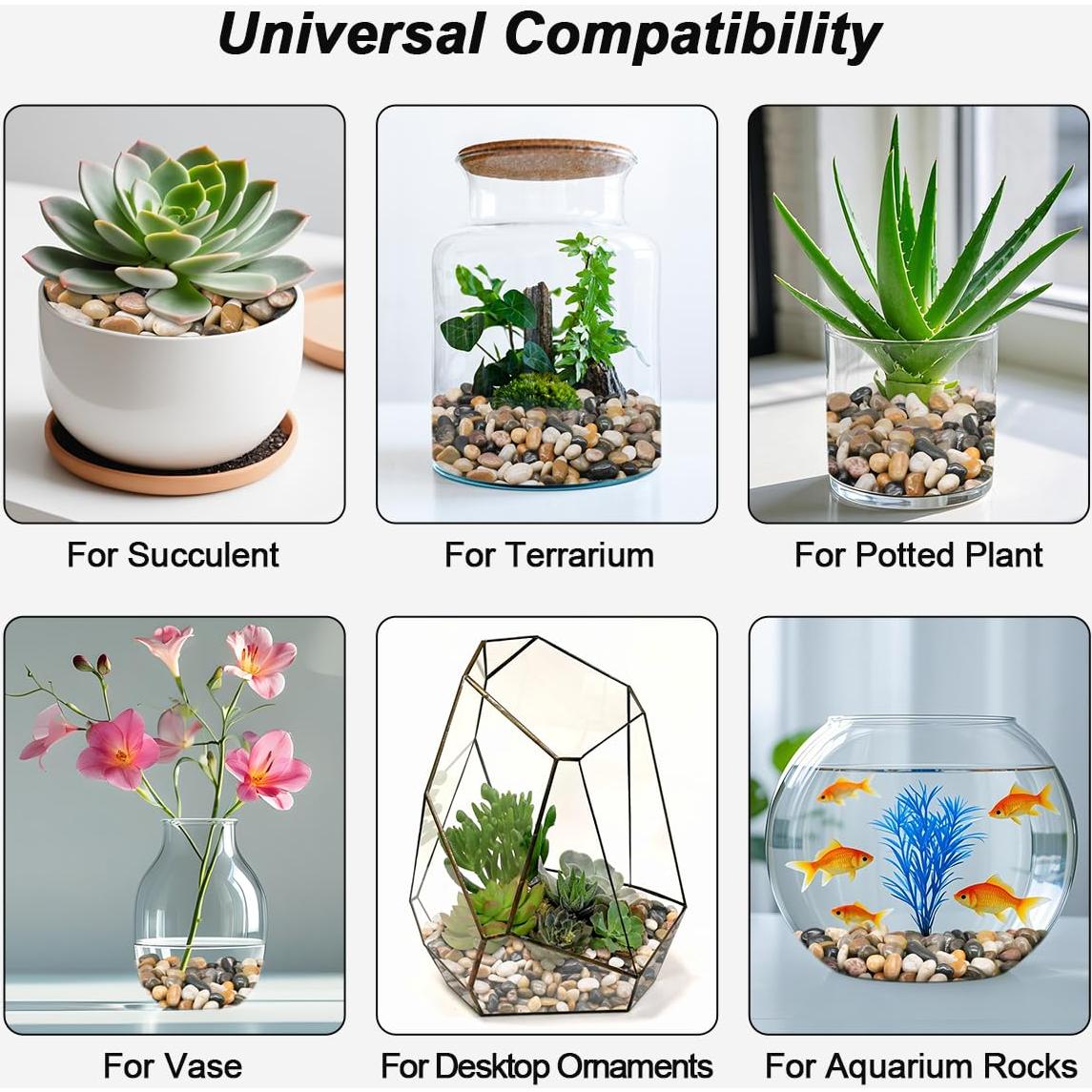 Piedras decorativas VIREKM 0.5-1.2cm 1 libra color mezclado