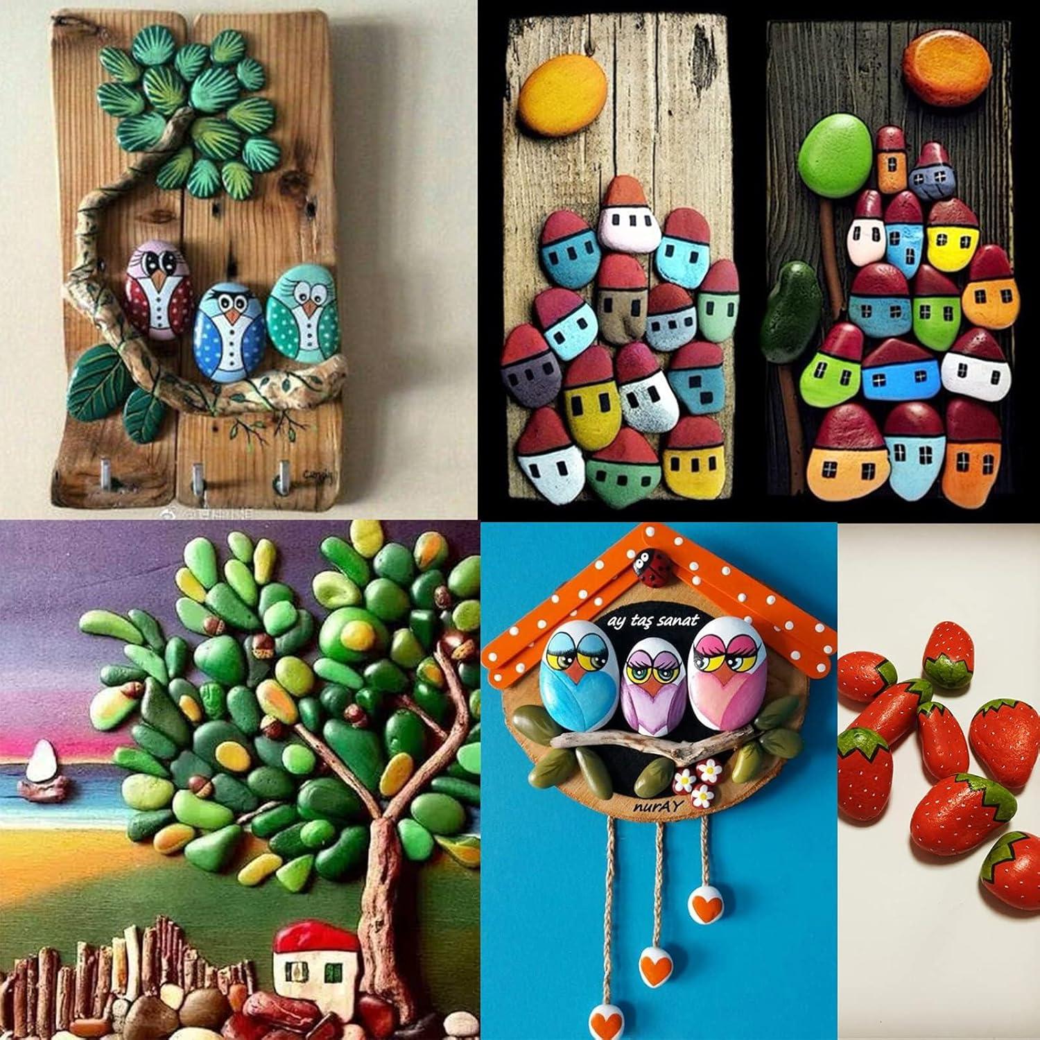 50 Piezas de Piedras Naturales para Pintar 3-6 cm Nasrslla