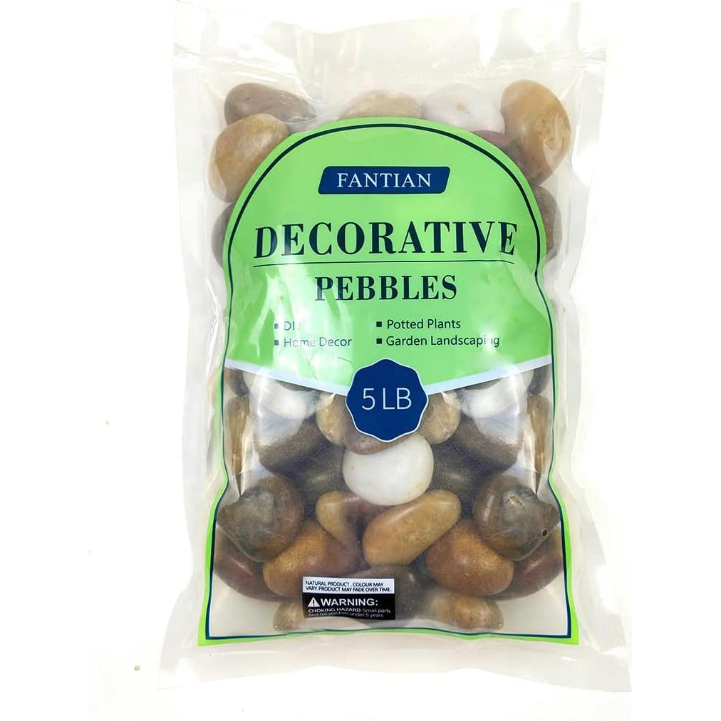 Piedras de Río Grava FANTIAN 2,27 kg Decorativas Jardín