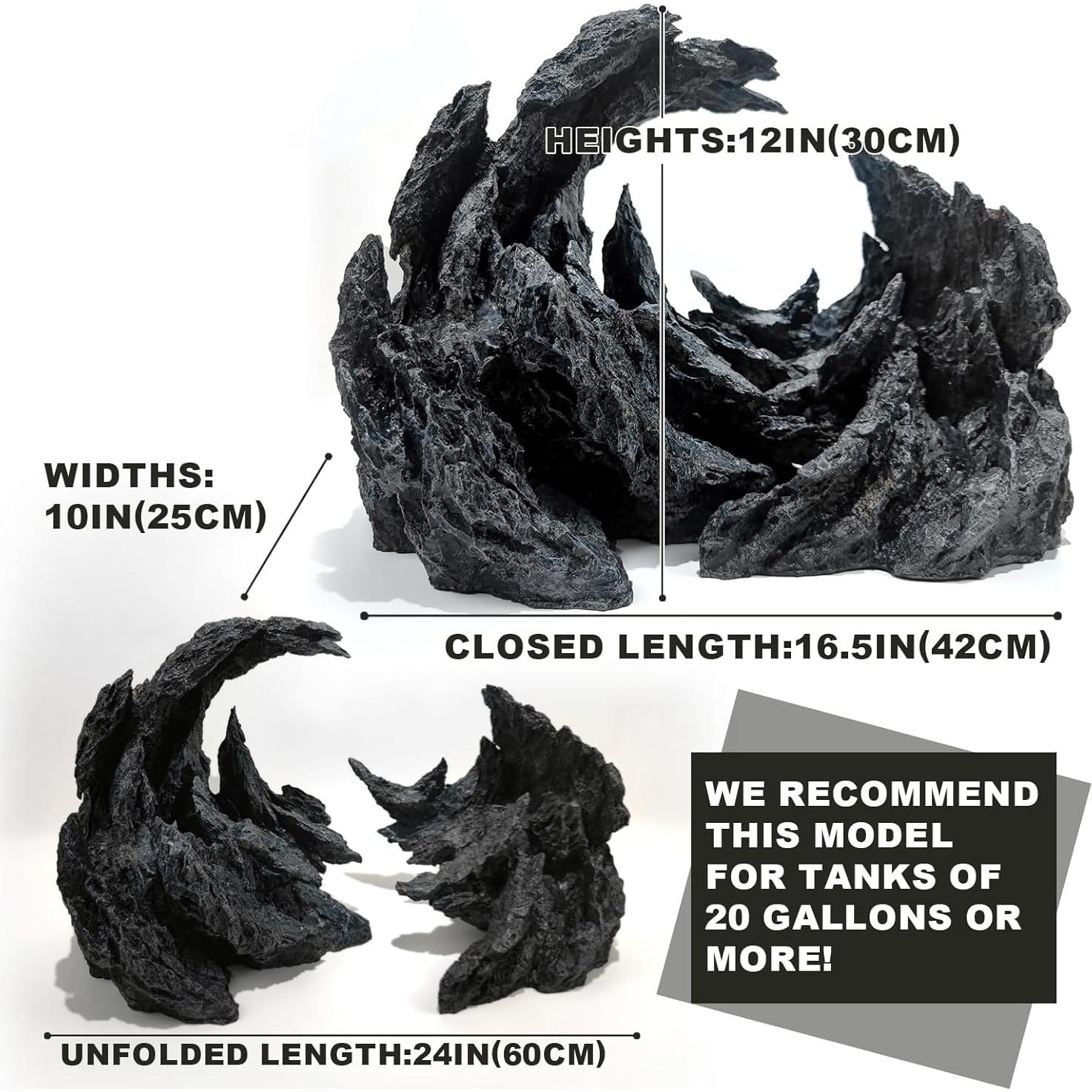 Rocas de Decoración Acuario Allcolor Cañón Perchado 60 cm