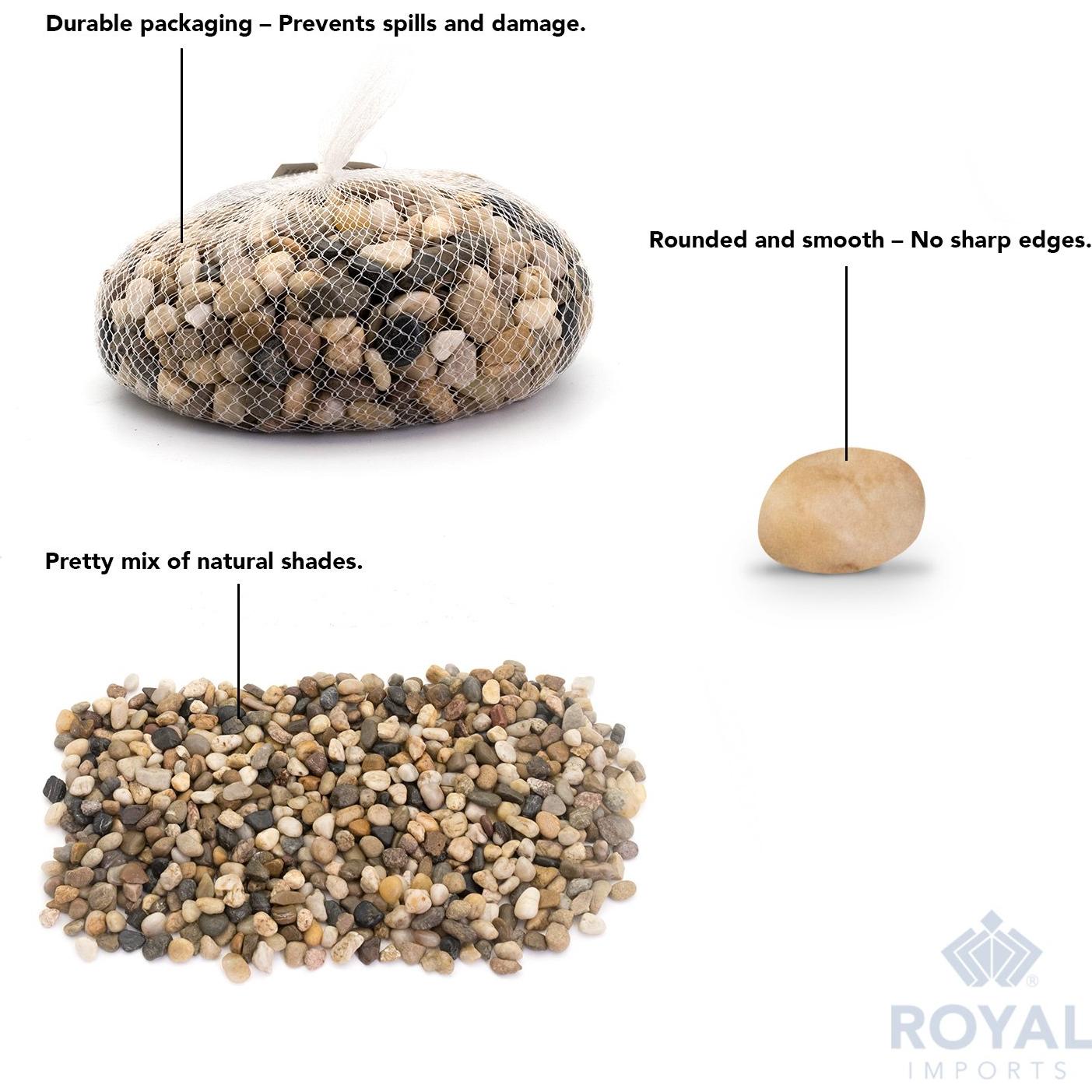 Piedras de Río Decorativas Royal Imports 2.27kg Natural