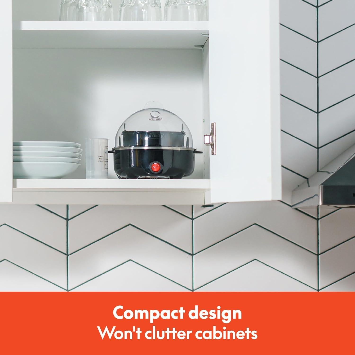 Cocedor de Huevos Eléctrico BELLA 7 Huevos Negro