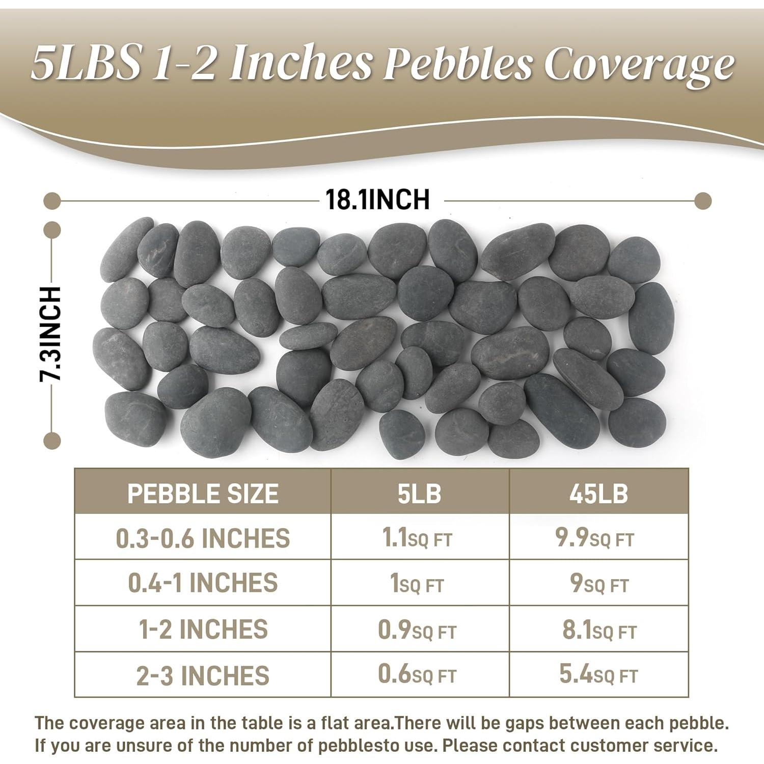 Piedras de Playa Mexicanas Naturales 2,27 kg para Jardín