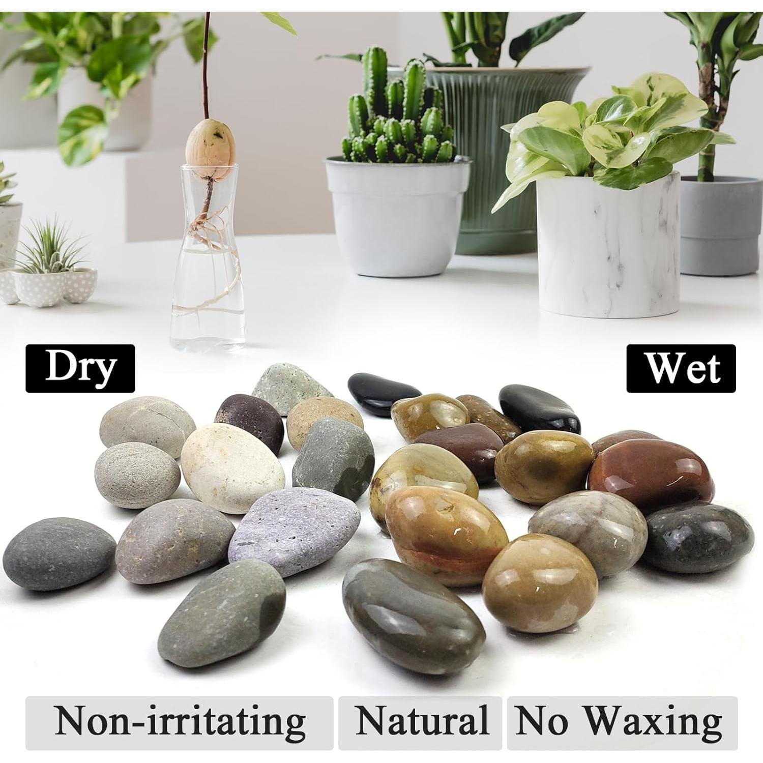 Piedras de río naturales SHIZWU 2-3" color mixto 18kg